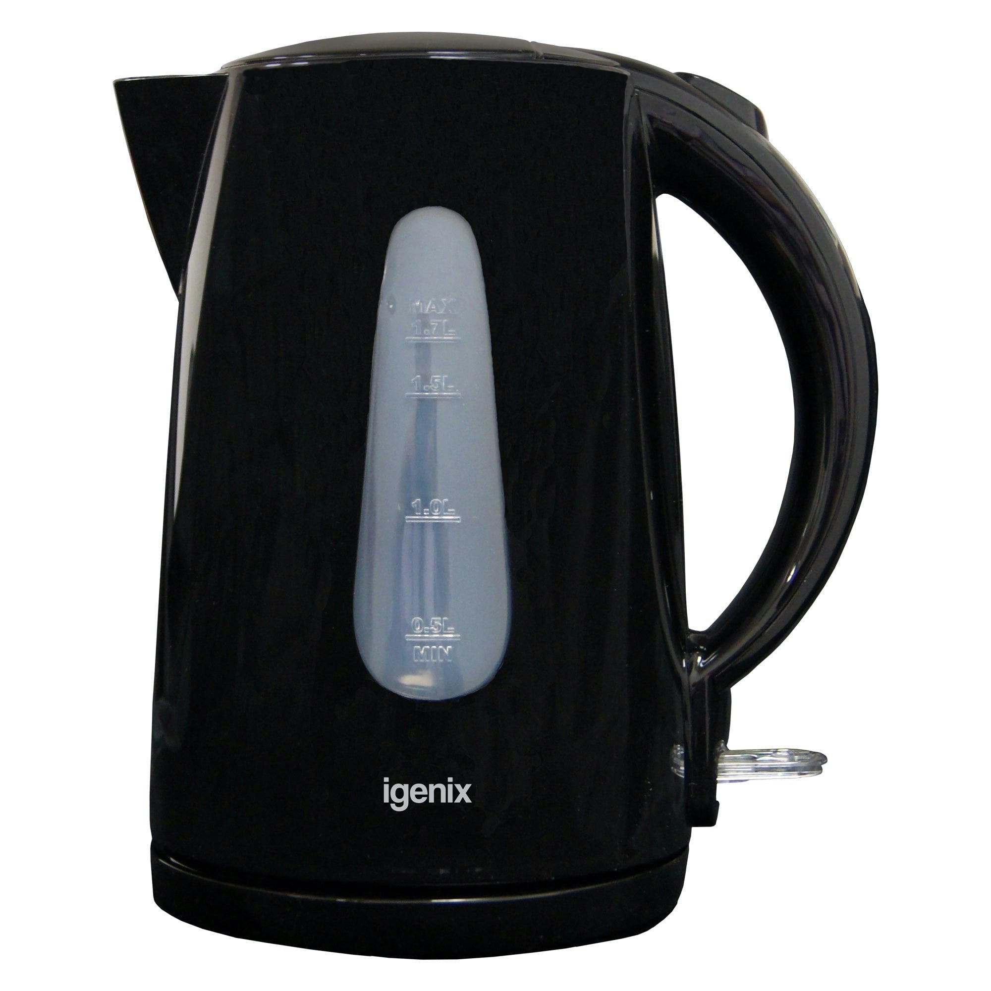 Igenix Black 1.7 Litre Cordless Jug Kettle, 3000W,