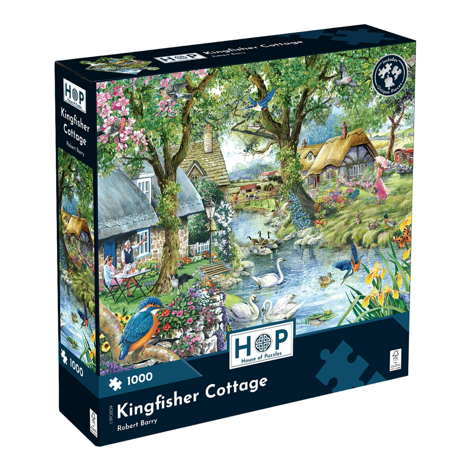 The House Of Puzzles Kingfisher Cottage 1000 Piece Jigsaw Puzzle