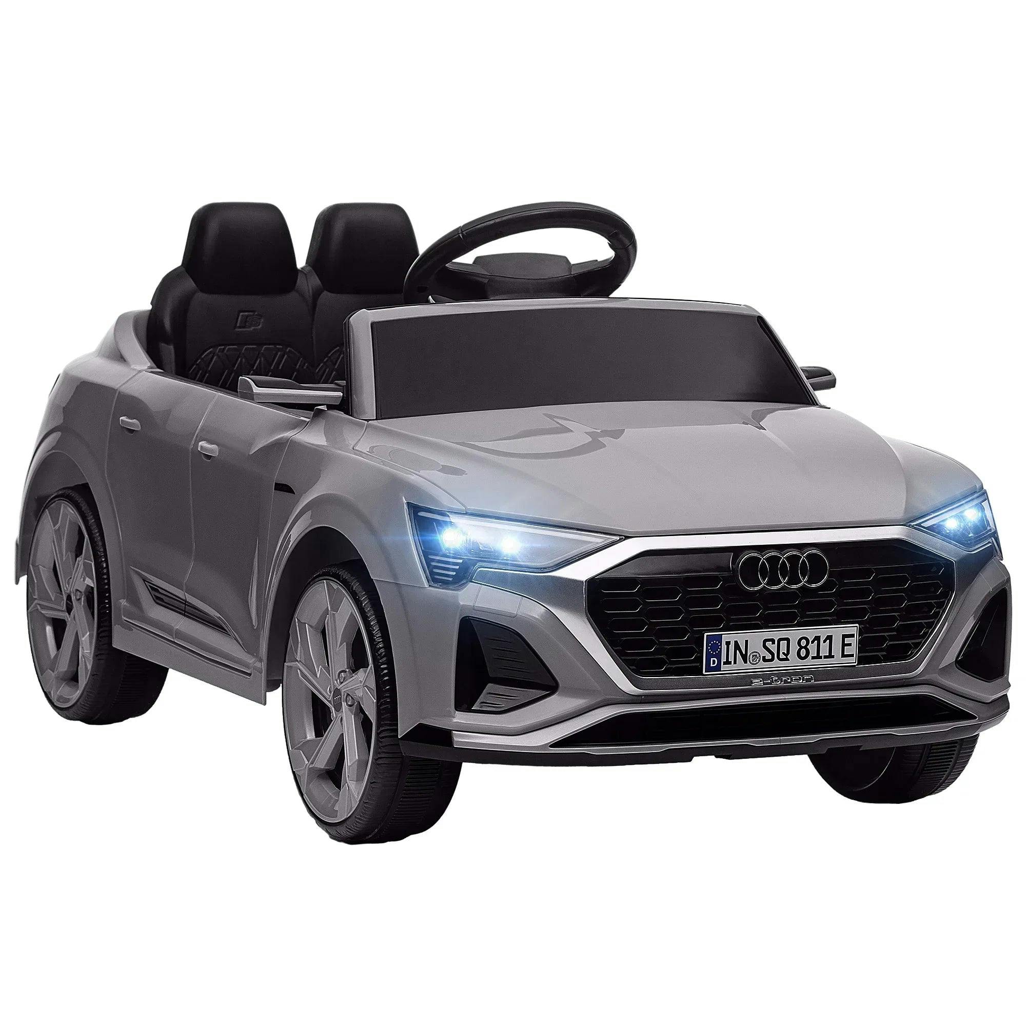 Tommy Toys Audi Q8 e-tron Sportback Kids Electric Car - Grey - 12V - Image 6