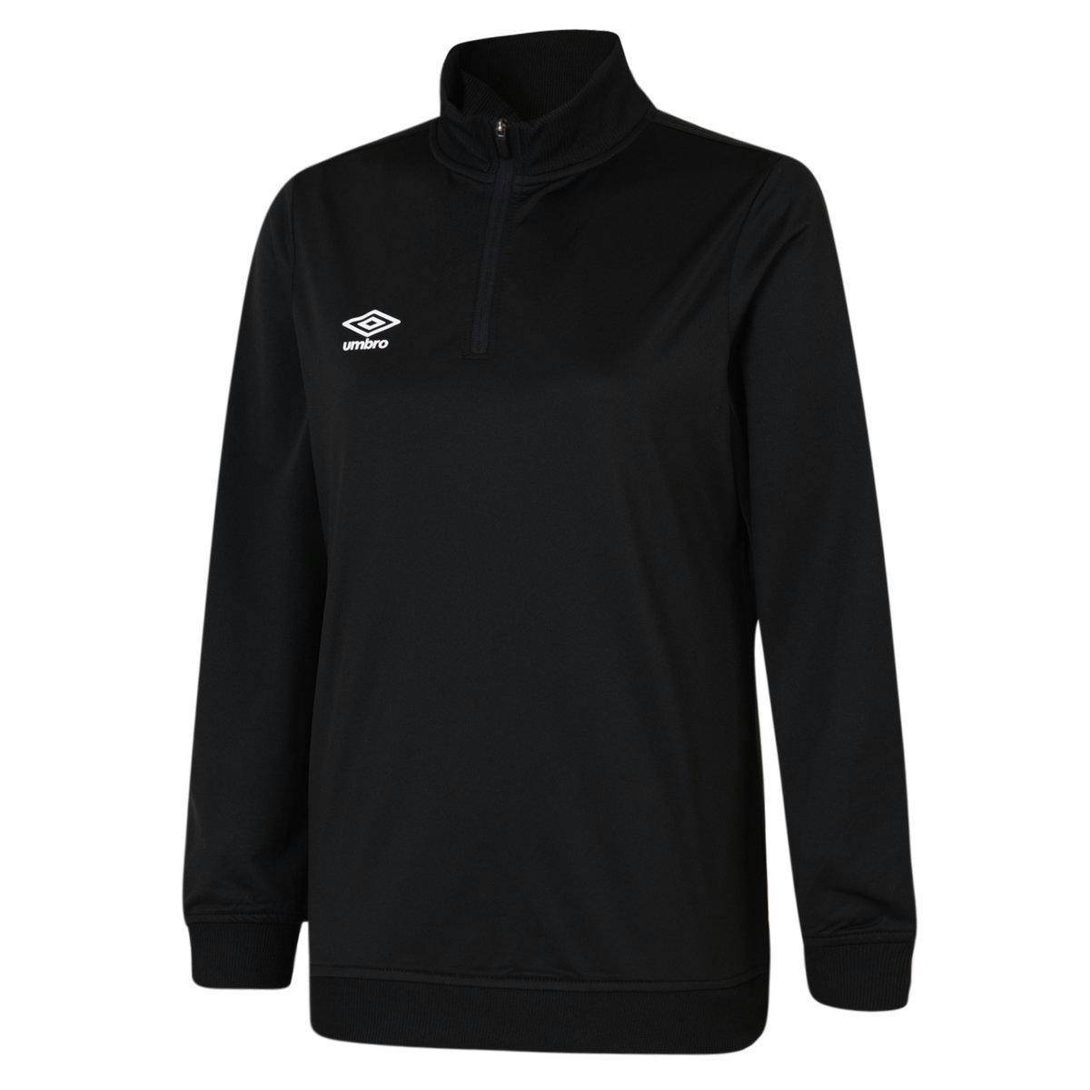 Umbro Women's Black Club Essential Half Zip Sweatshirt - Xl - 100% Polyester