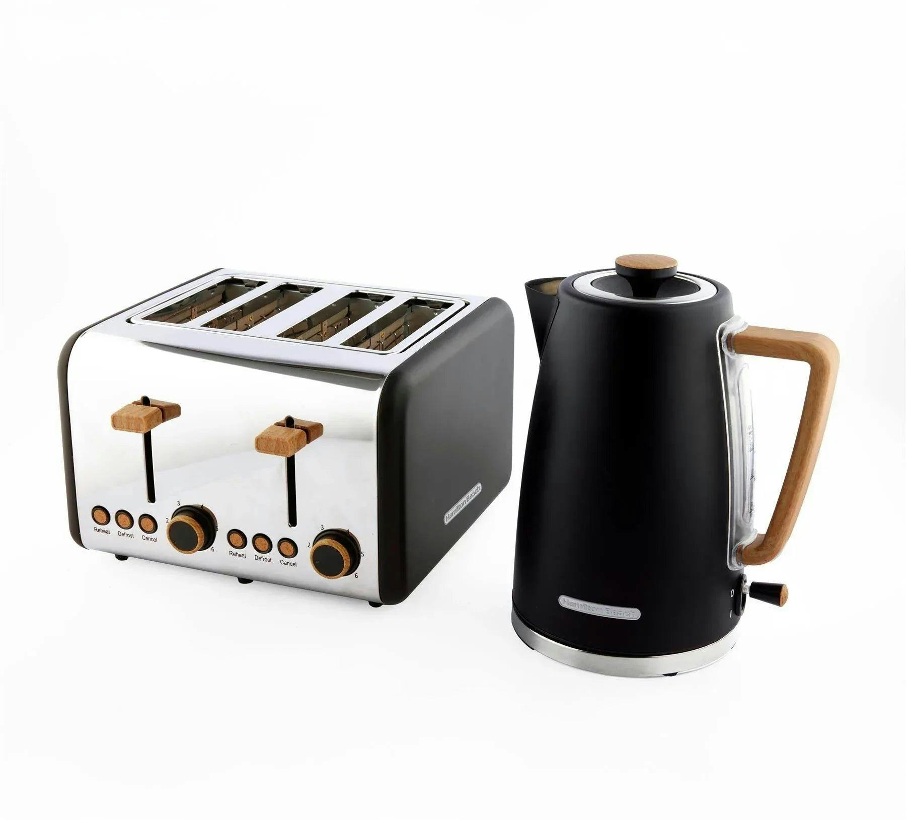 Hamilton Beach Black Scandi Classic Kettle & Toaster Set