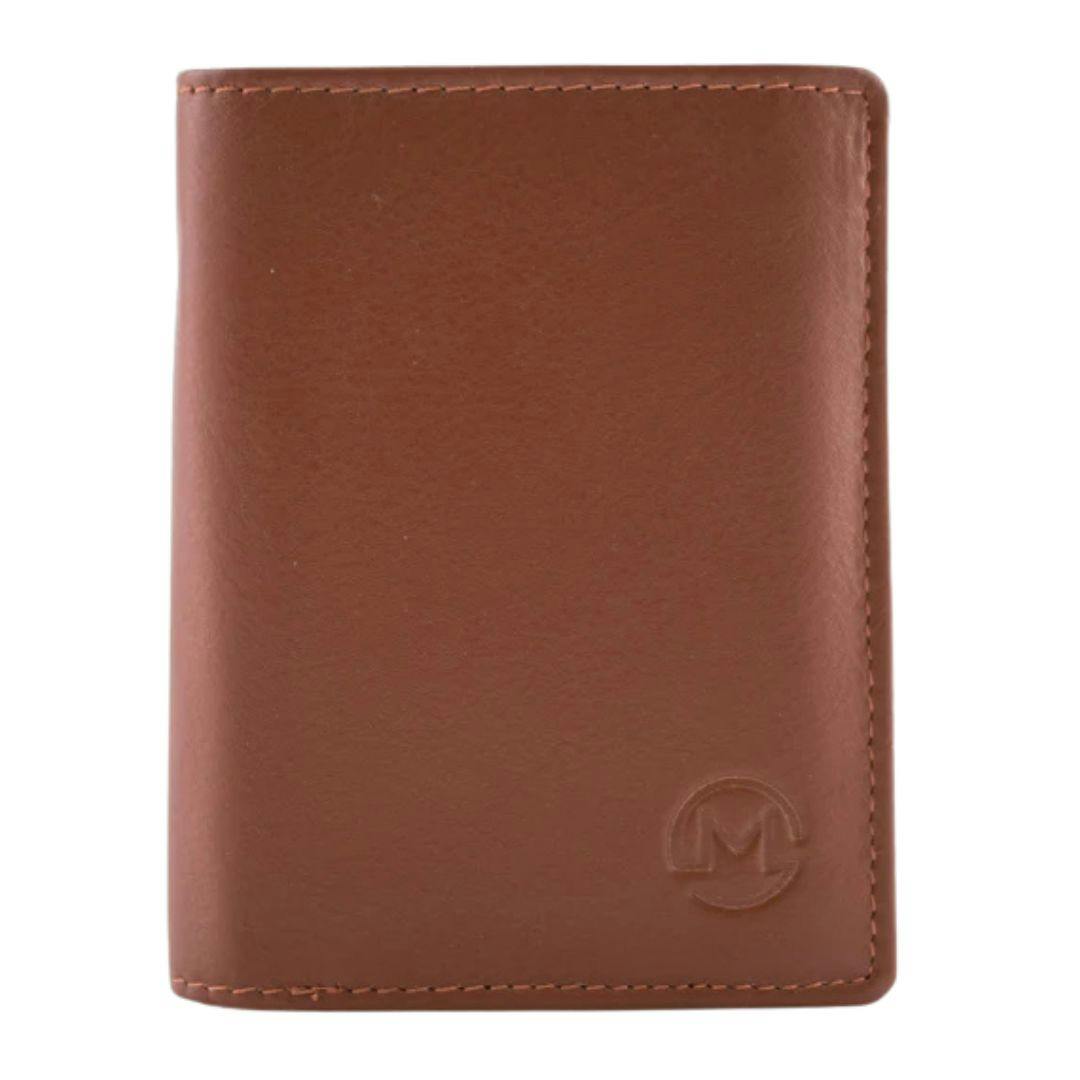 Mala Leather Black Origin Compact Shirt Wallet With Coin Pocket - Tan - Leather - Plain