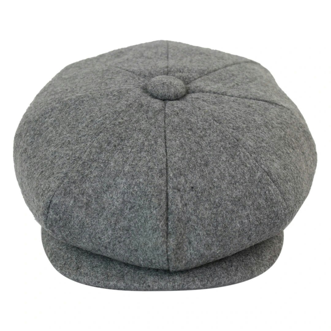 King Ice Men's Grey Tweed Newsboy Newsboy Cap - 2XL