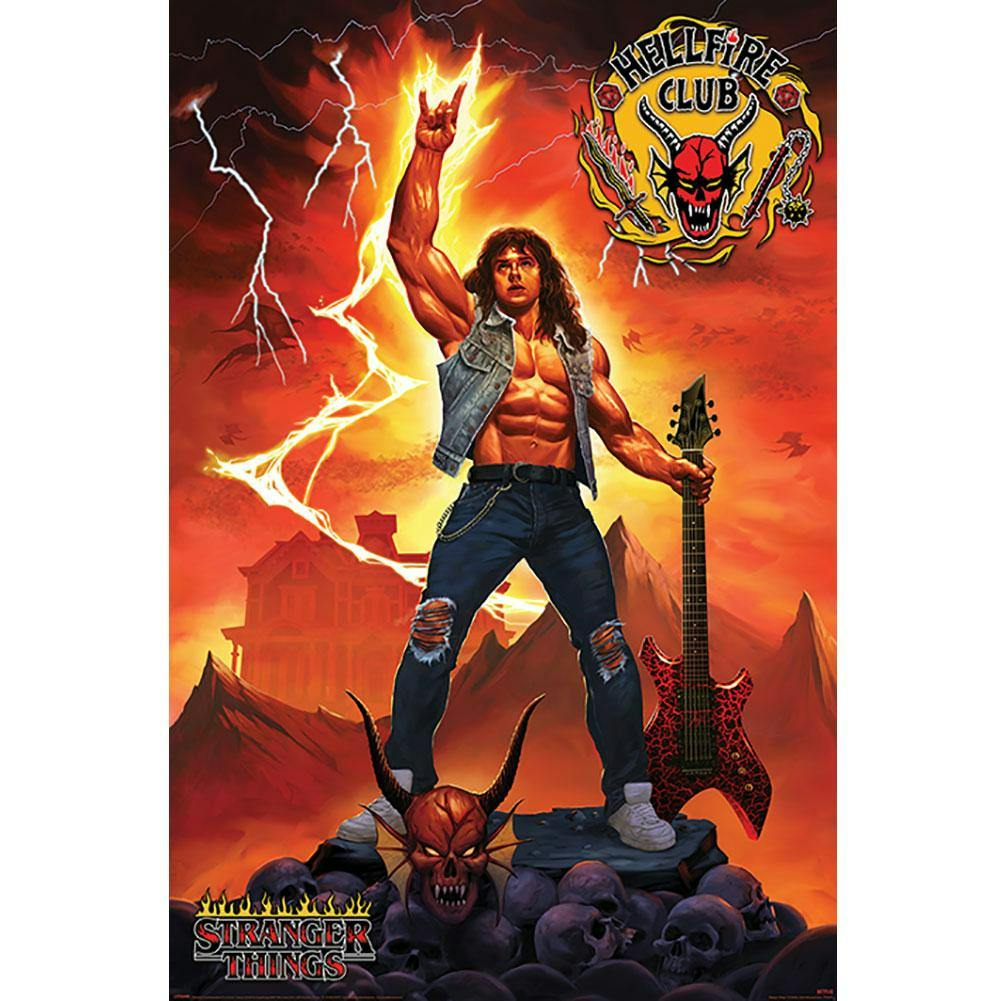 Rackhams Orange/Black Hellfire Club Poster - 61Cm X 91Cm