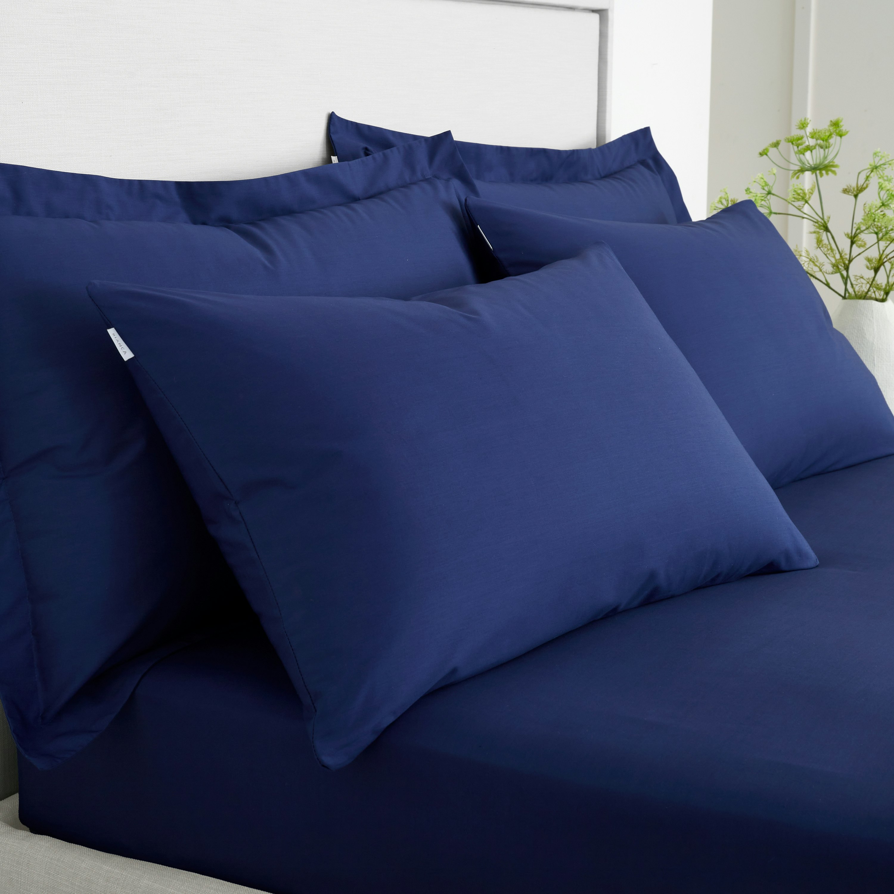 Bianca 200 Thread Count Cotton Percale Standard Pillowcase Pair - 50X75cm (X2)