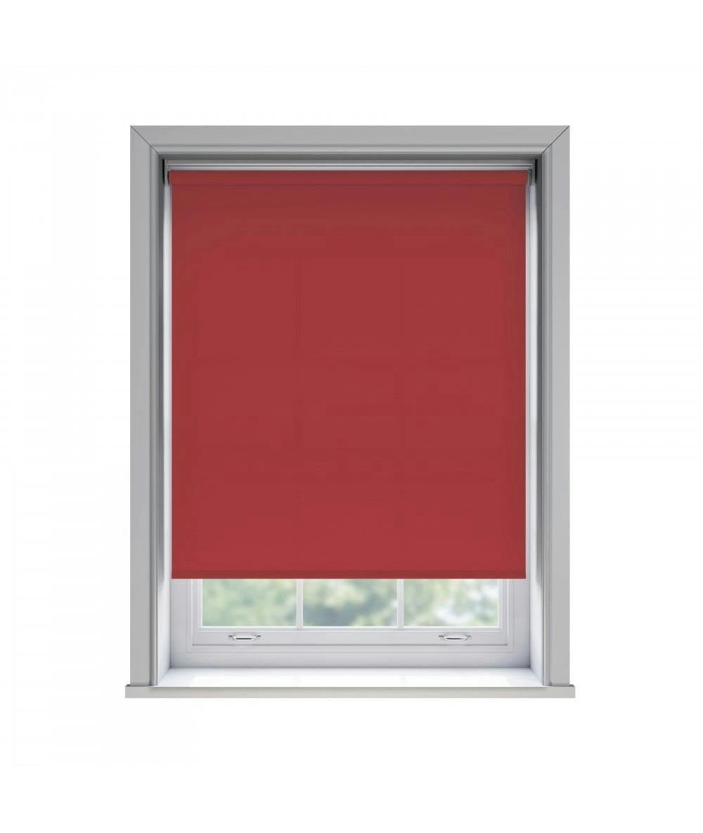 Rackhams Red No Drill Thermal Blackout Roller Blind (170Cm Drop) - 70Cm
