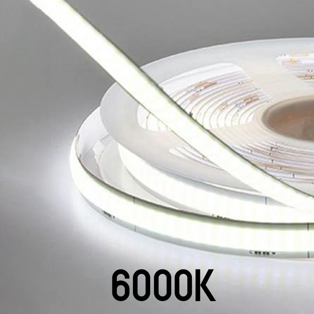 Ener-J Light 5 Meter 24V Led Cob Strip 6000K Ip65 (Power Supply Not Included)