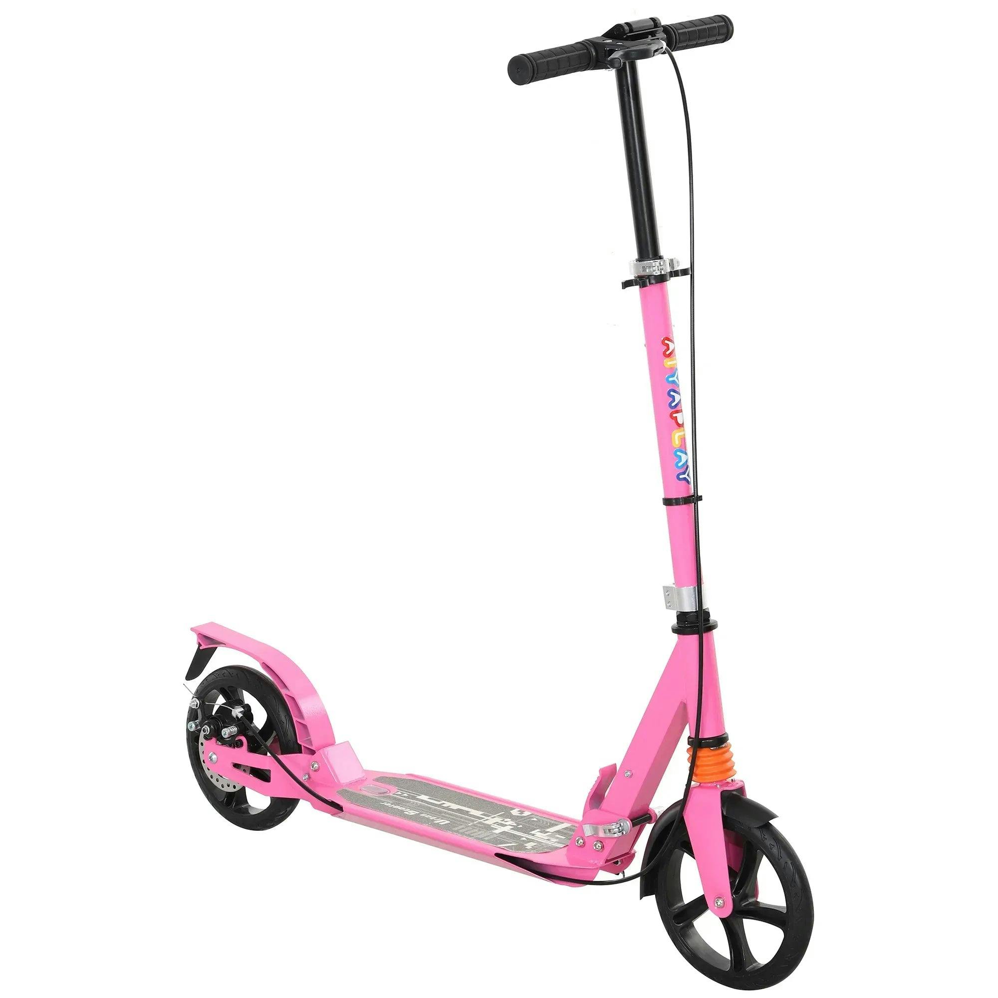 Tommy Toys AIYAPLAY Kids Kick Scooter - Pink - Adjustable Handlebar - Foldable - Image 6