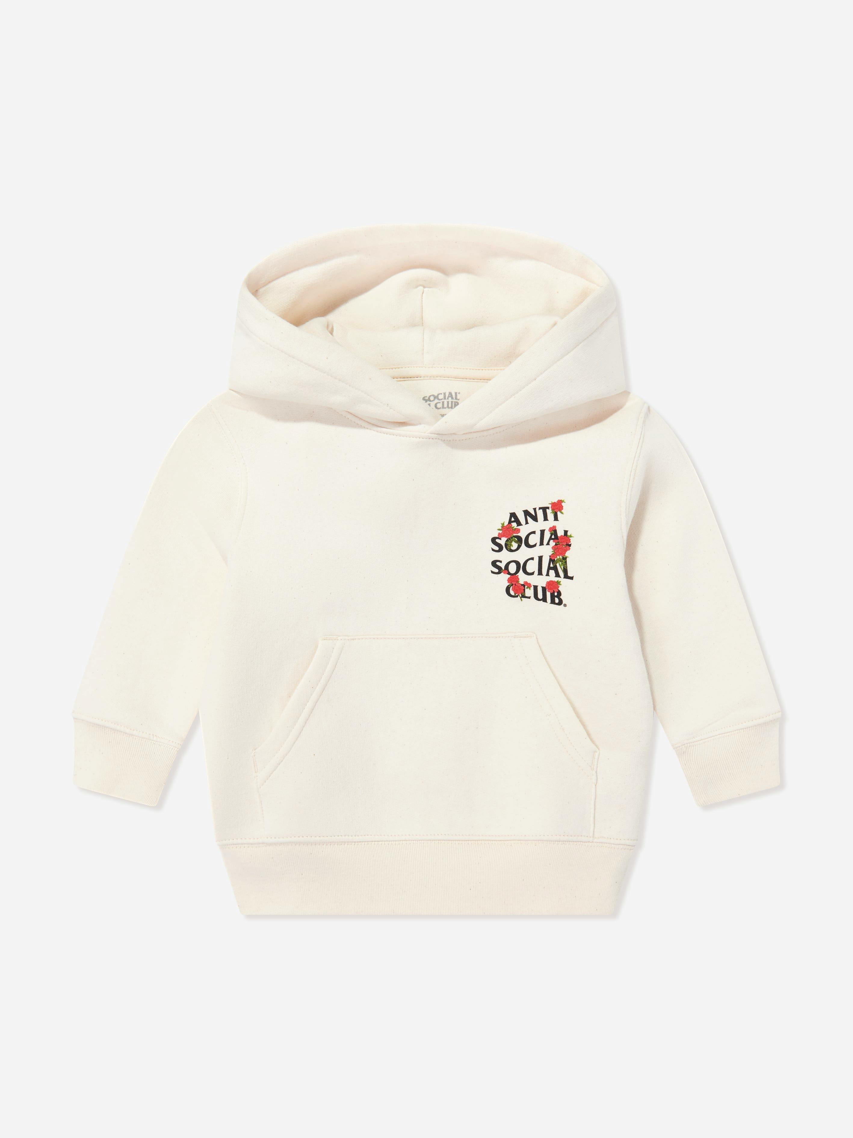 Anti Social Social Club Unisex Kids Ivory Kids Rose Kkotch Hoodie In - 9 - 11Yrs