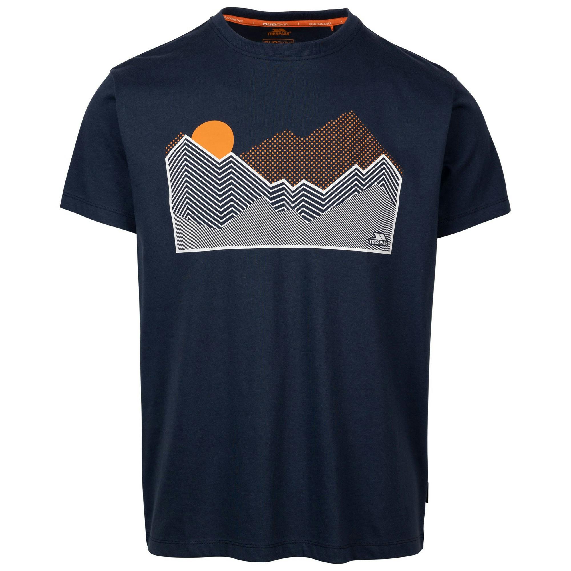 Trespass Men's Lisab Printed T-Shirt - Navy - Navy - L - 60% Cotton/40% Polyester