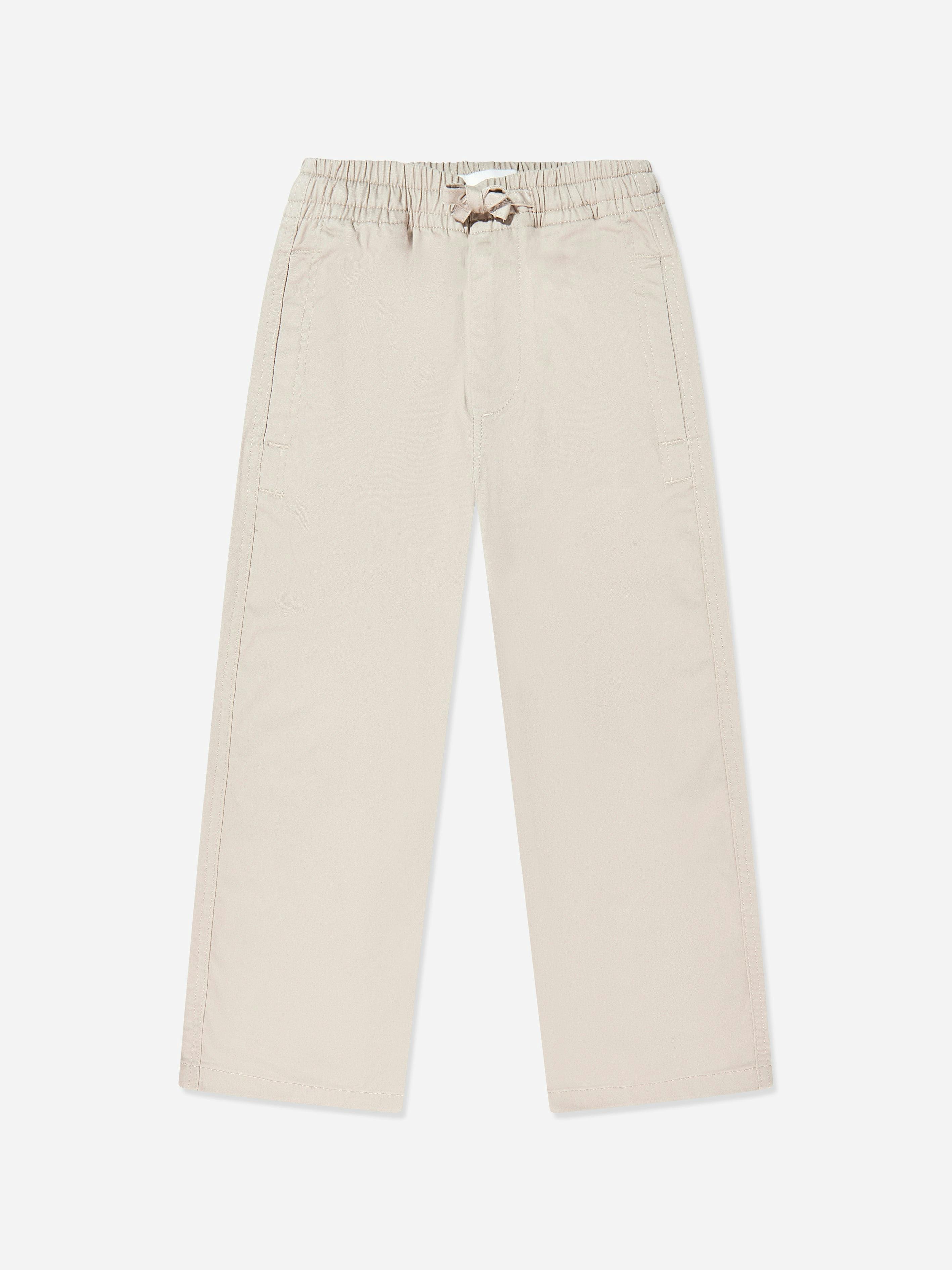 Abercrombie & Fitch Boys Beige Baggy Chino Trousers In - 11 - 12 Yrs