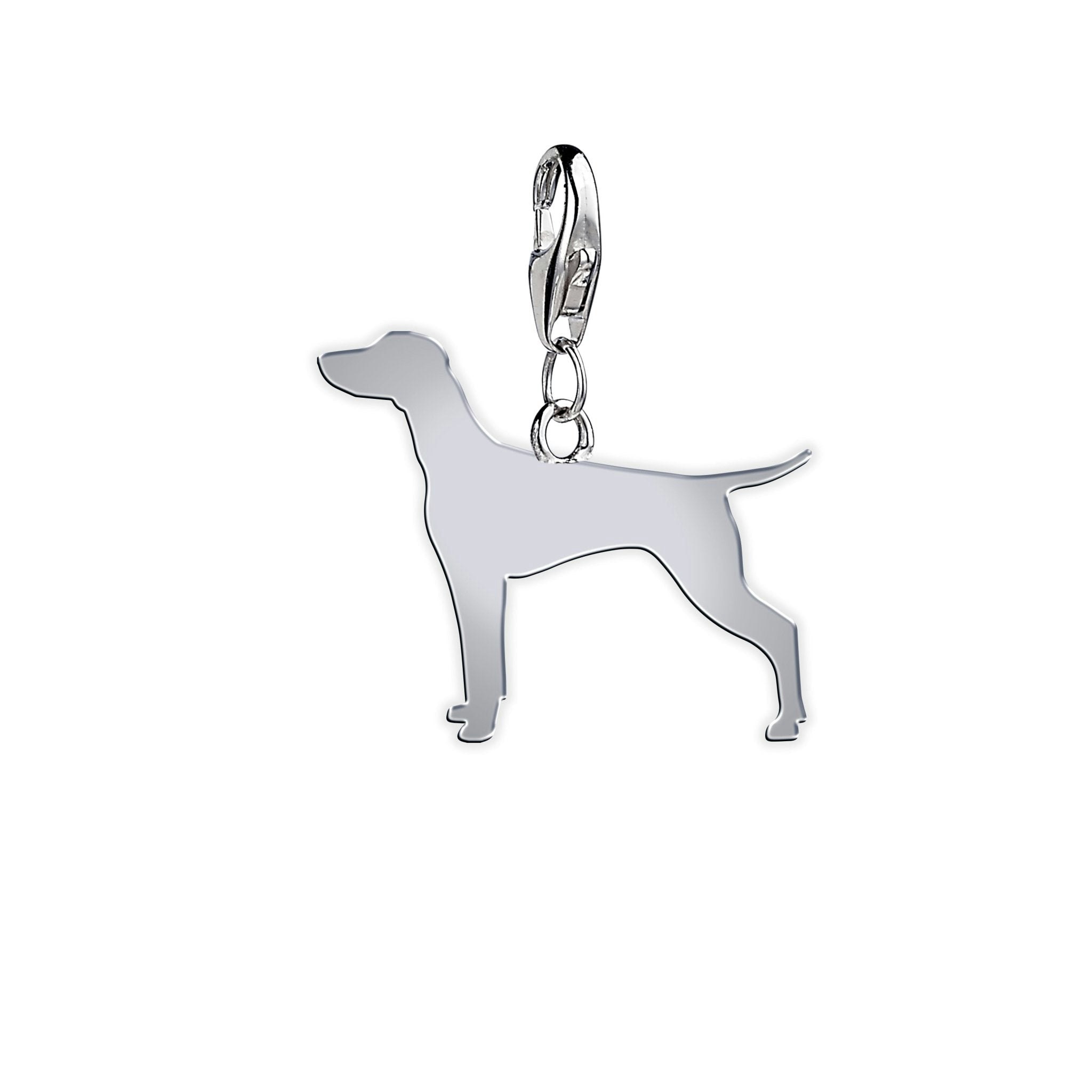 Mylee London Silver Vizsla Silhouette Charm - No - Clip On Charm