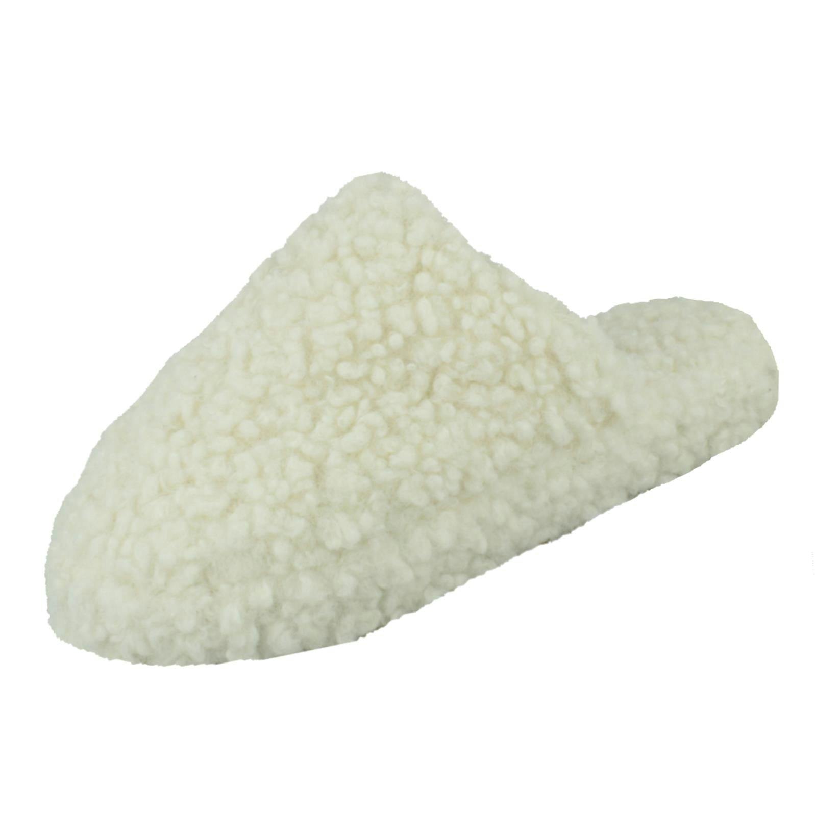 Spot On Women's Ivory Slip On Mule Slippers X2126 - Uk 5/6