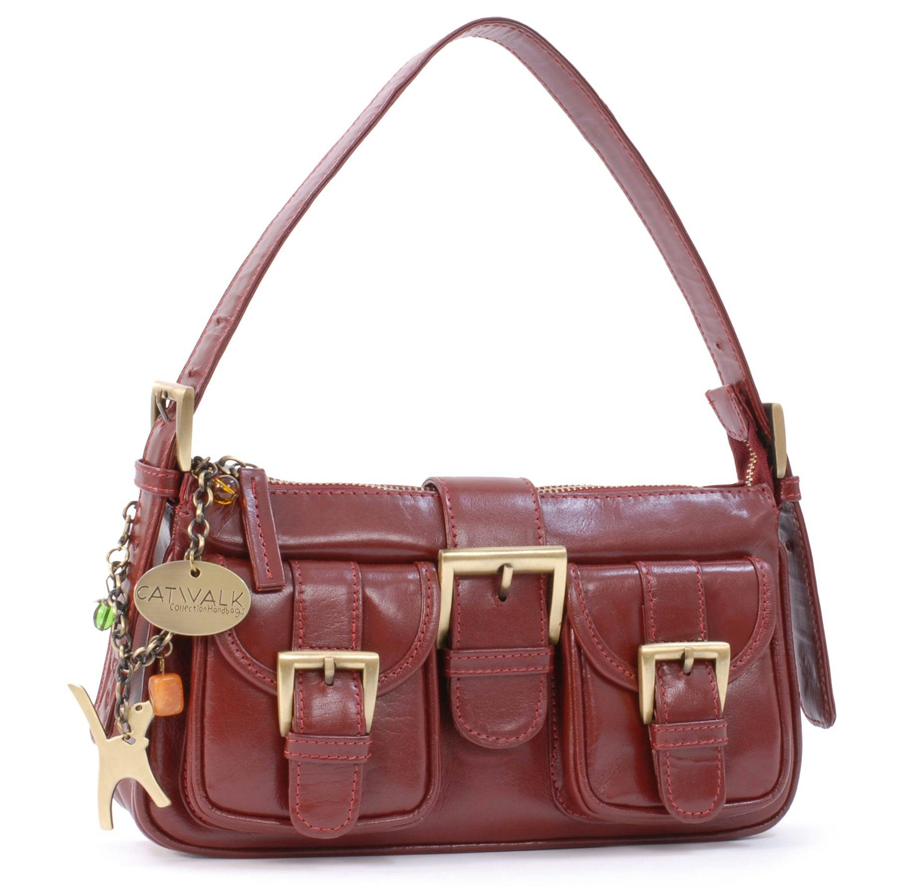 Catwalk Collection Handbags Red Natalie - Shoulder Bag