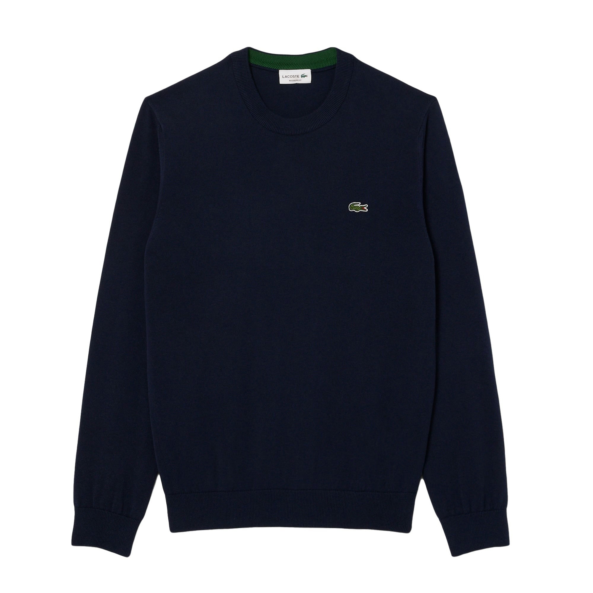 Lacoste Men's Blue Monochrome Crew Neck Sweater Navy - Xxl