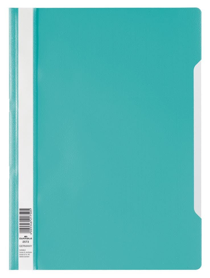 Rackhams Turquoise Clear View Project Folder Document Report File | 25 Pack | A4