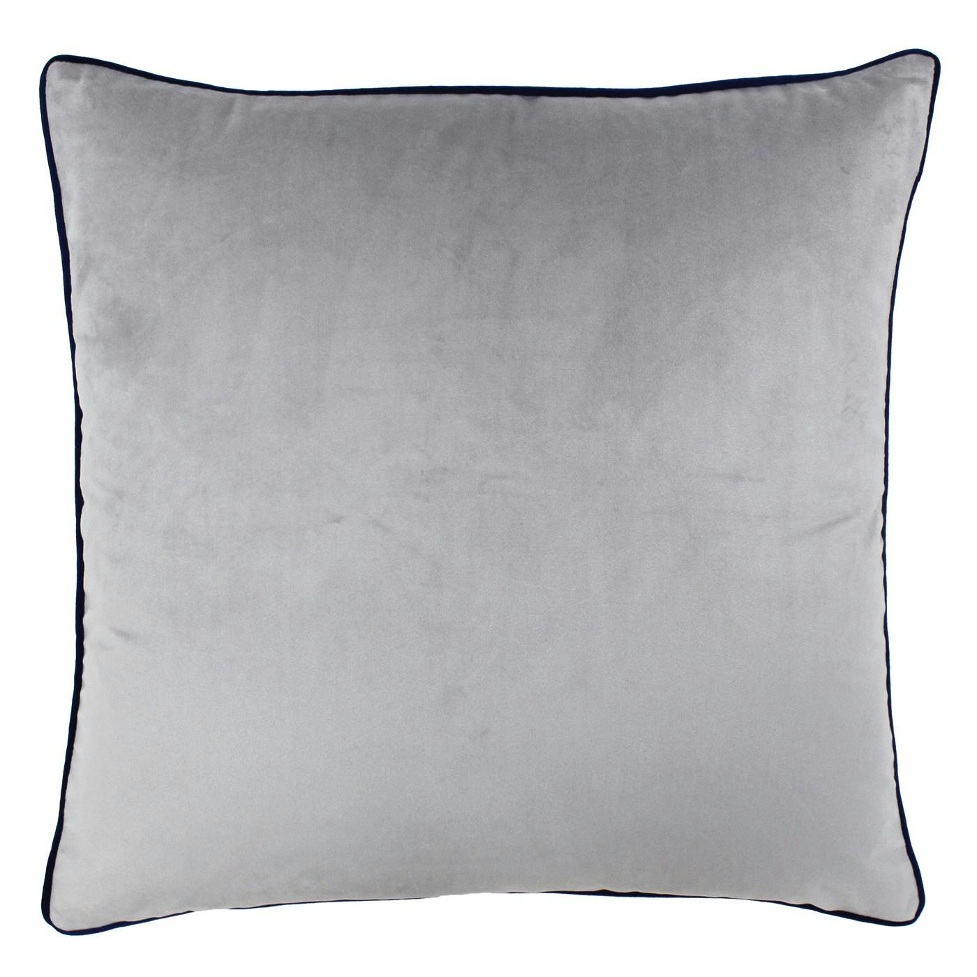 Riva Home Silver Meridian Cushion Cover - /Navy - 55 X 55Cm - /Navy - 100% Polyester