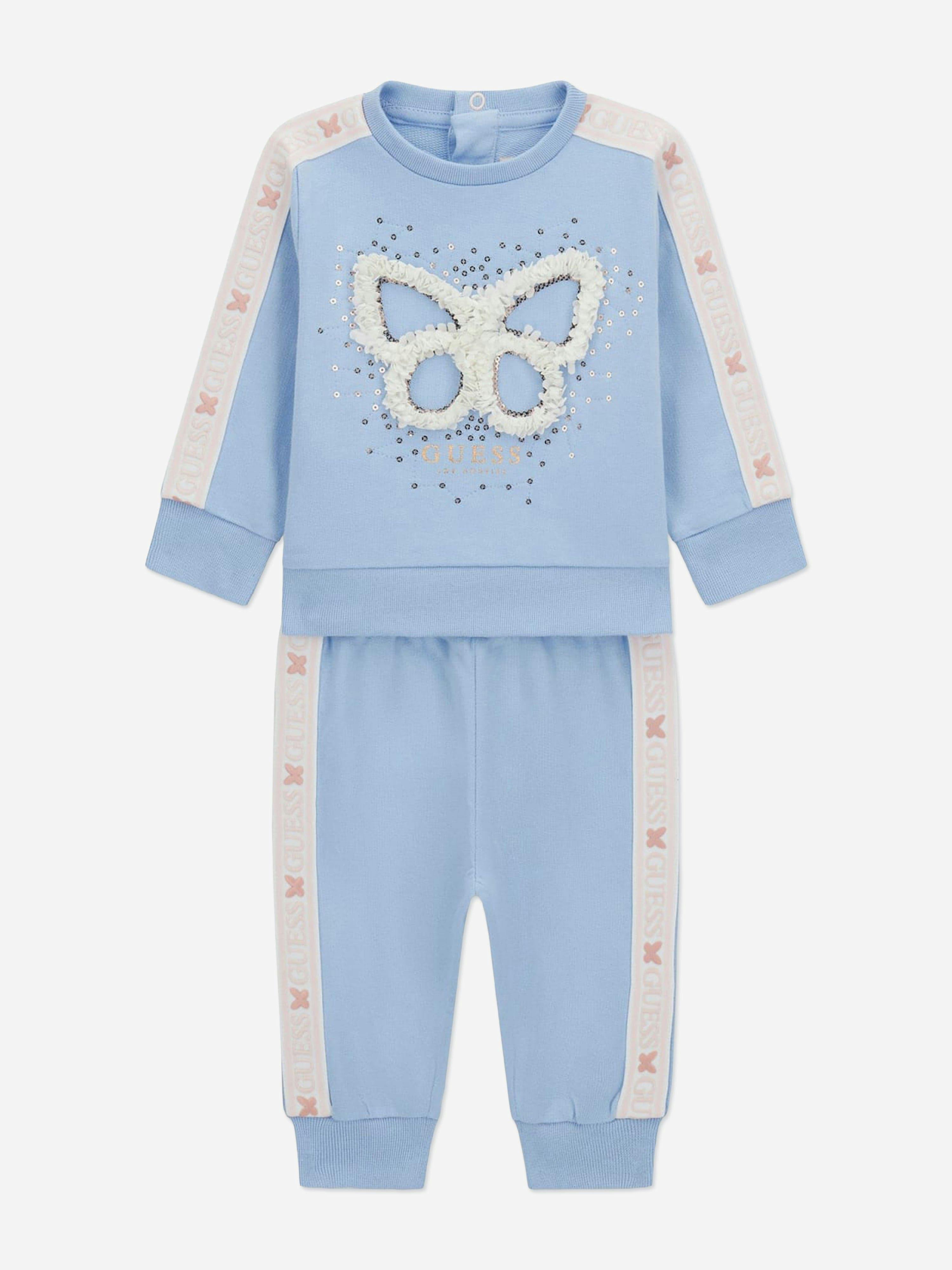 Guess Women's Blue Baby Girls Butterfly Tracksuit In - 24 Mths