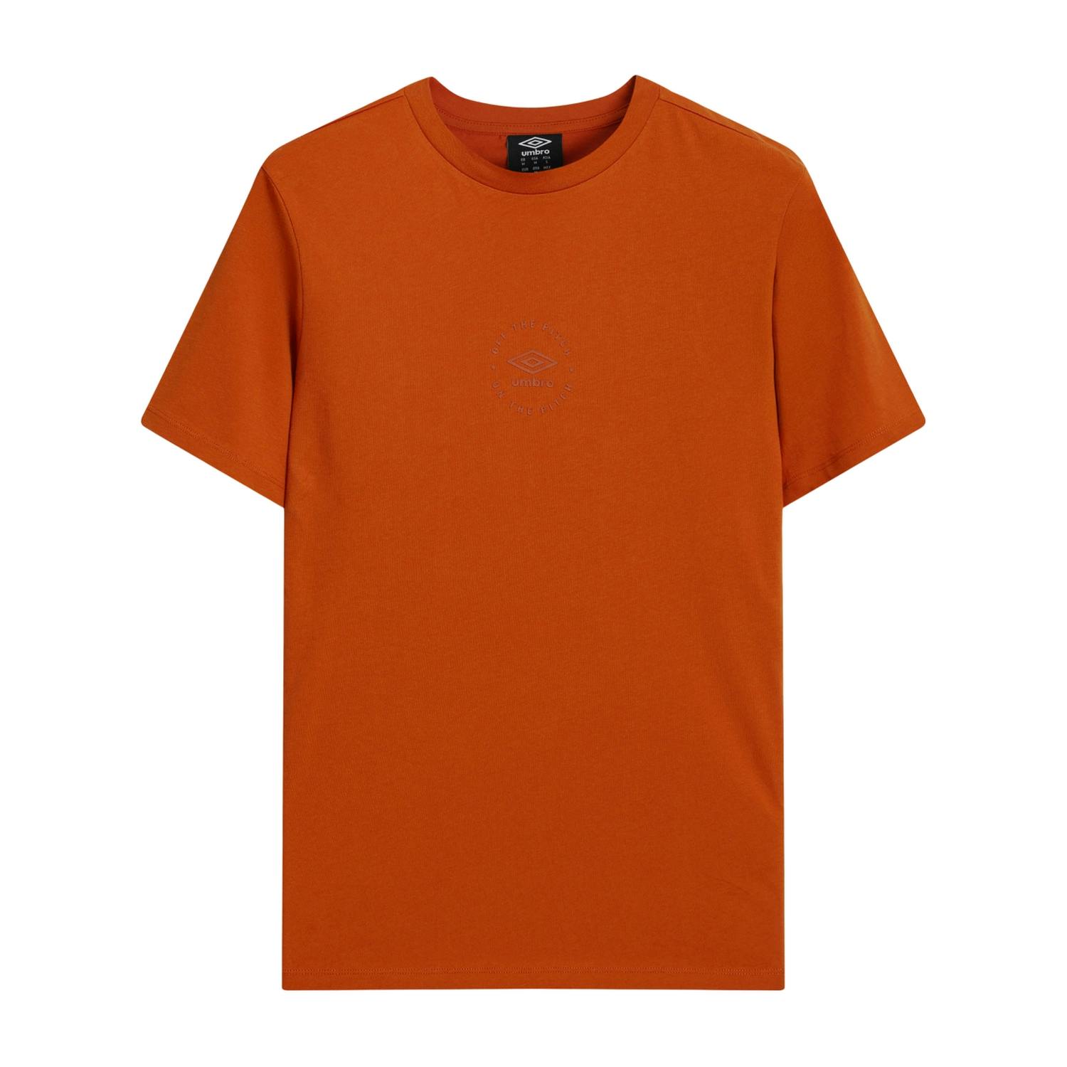 Umbro Men's Gold Relaxed Fit T-Shirt - Flame - Flame - M - 100% Cotton