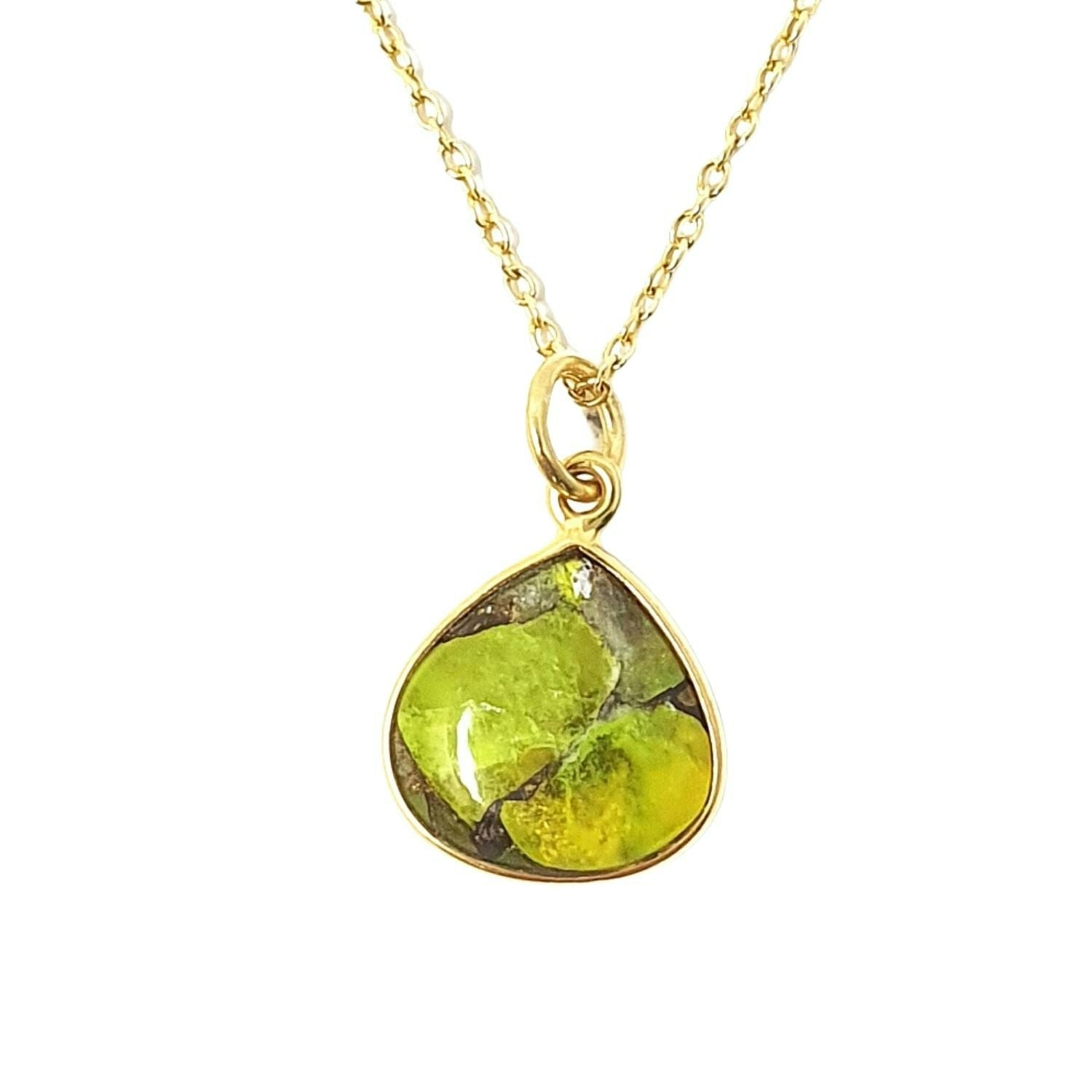Harfi Gold 18Ct Vermeil Plated Peridot Necklace