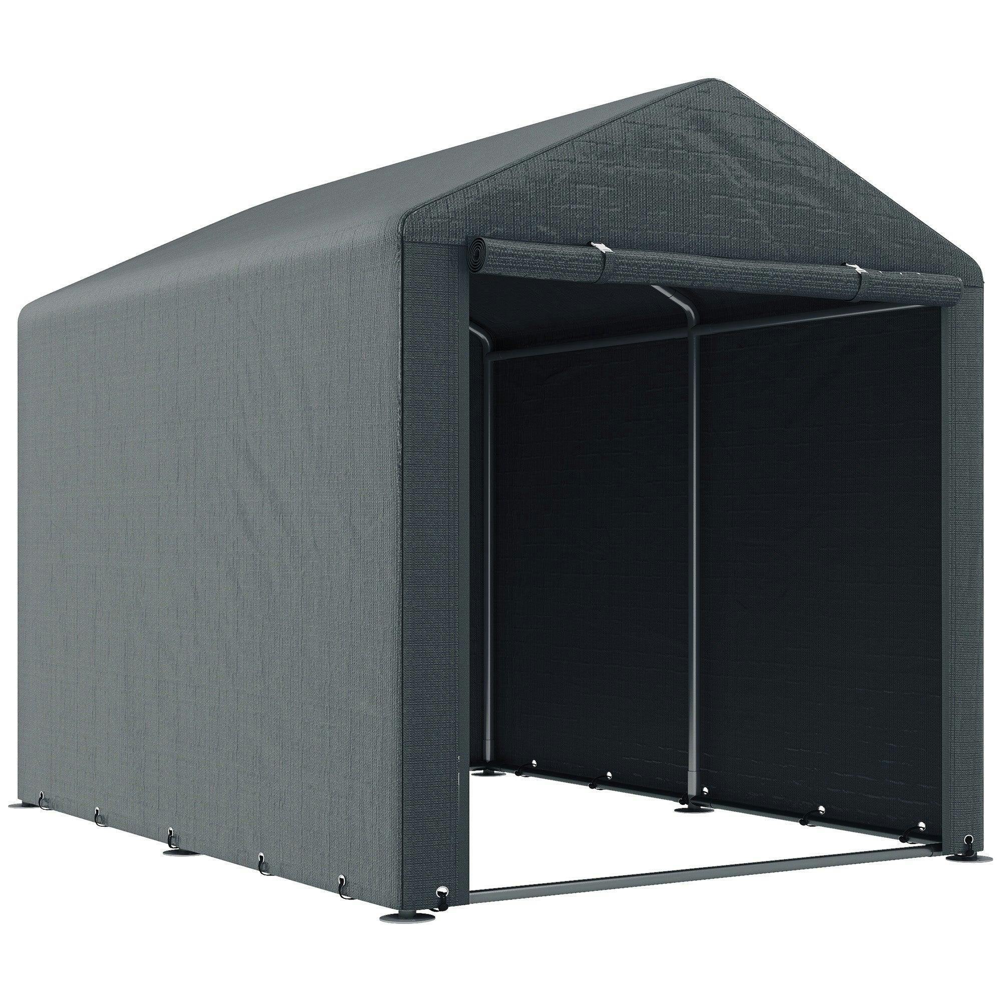 Outsunny Unisex Dark Grey X 2.2M Garden Storage Shed Portable Shed Tent, Size 1.6 - Image 4