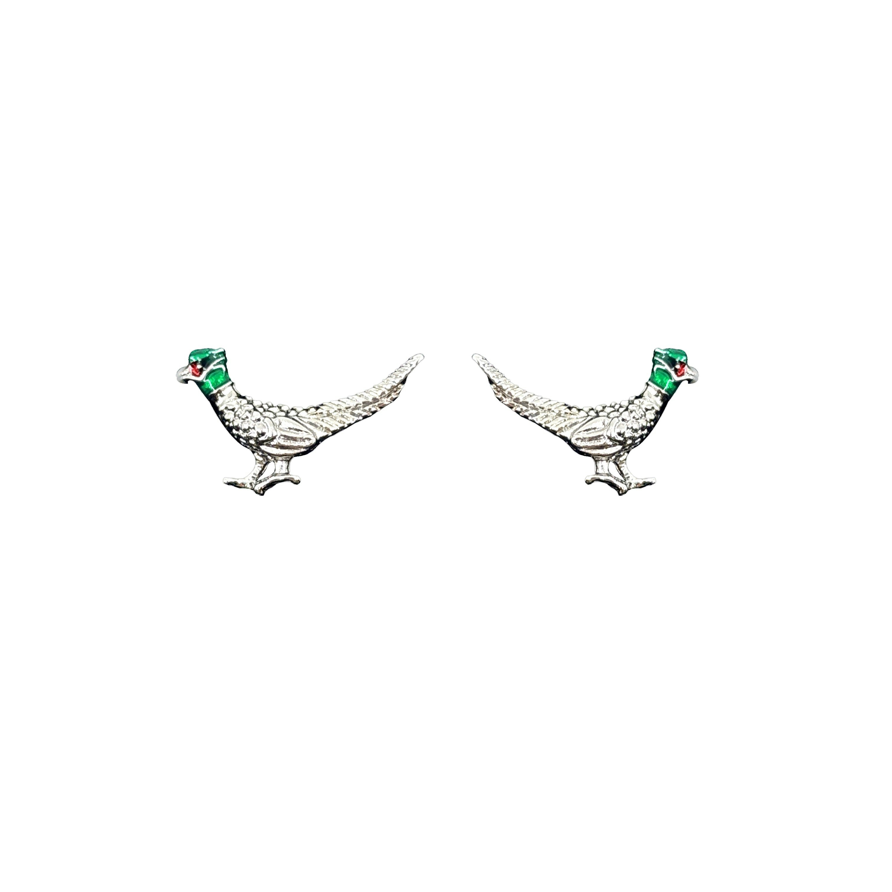 Heritage Traditions Silver/Light/Salmon Cufflinks - Pheasant