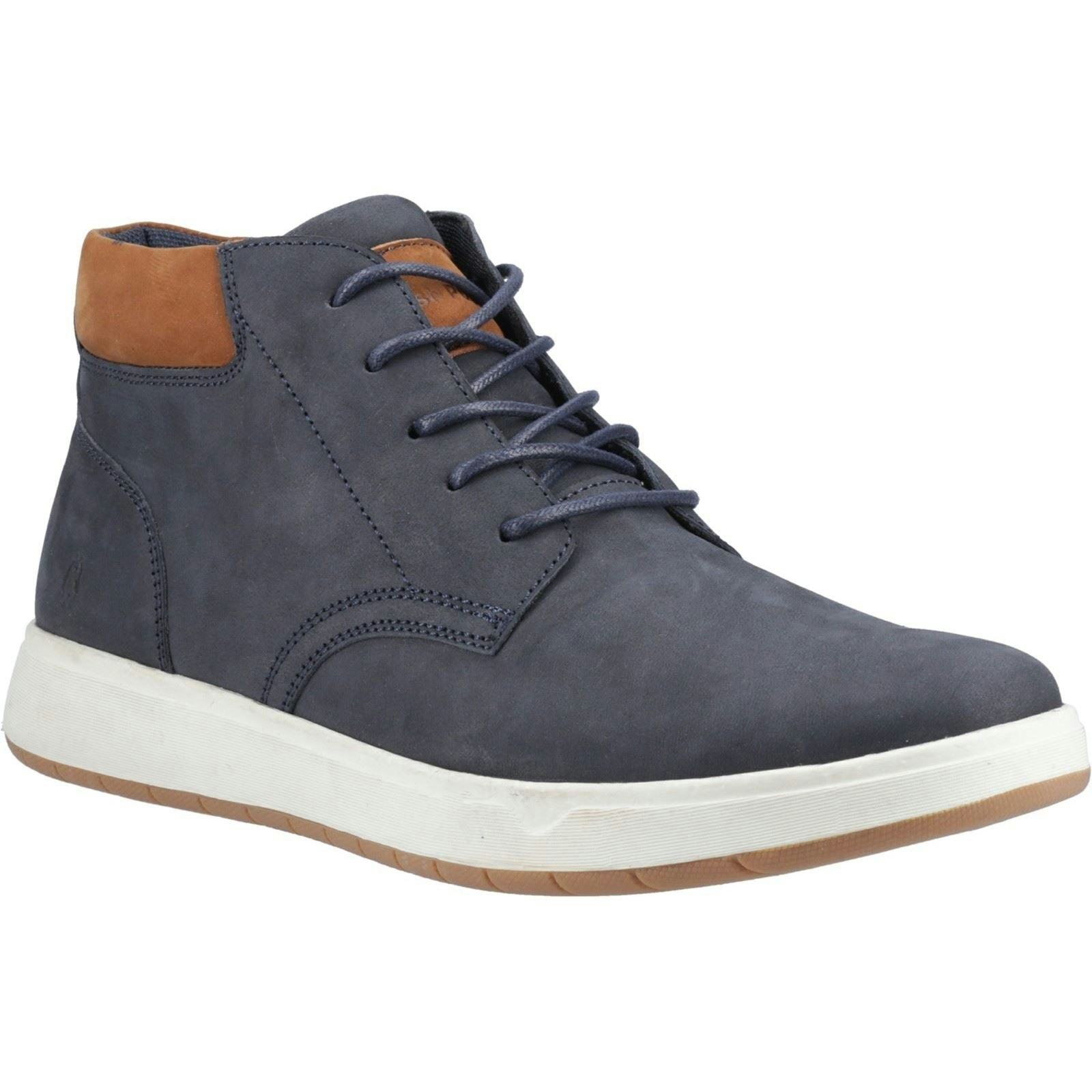 Hush Puppies Men's Light Bronko Chukka Leather Navy Boots - Size 12