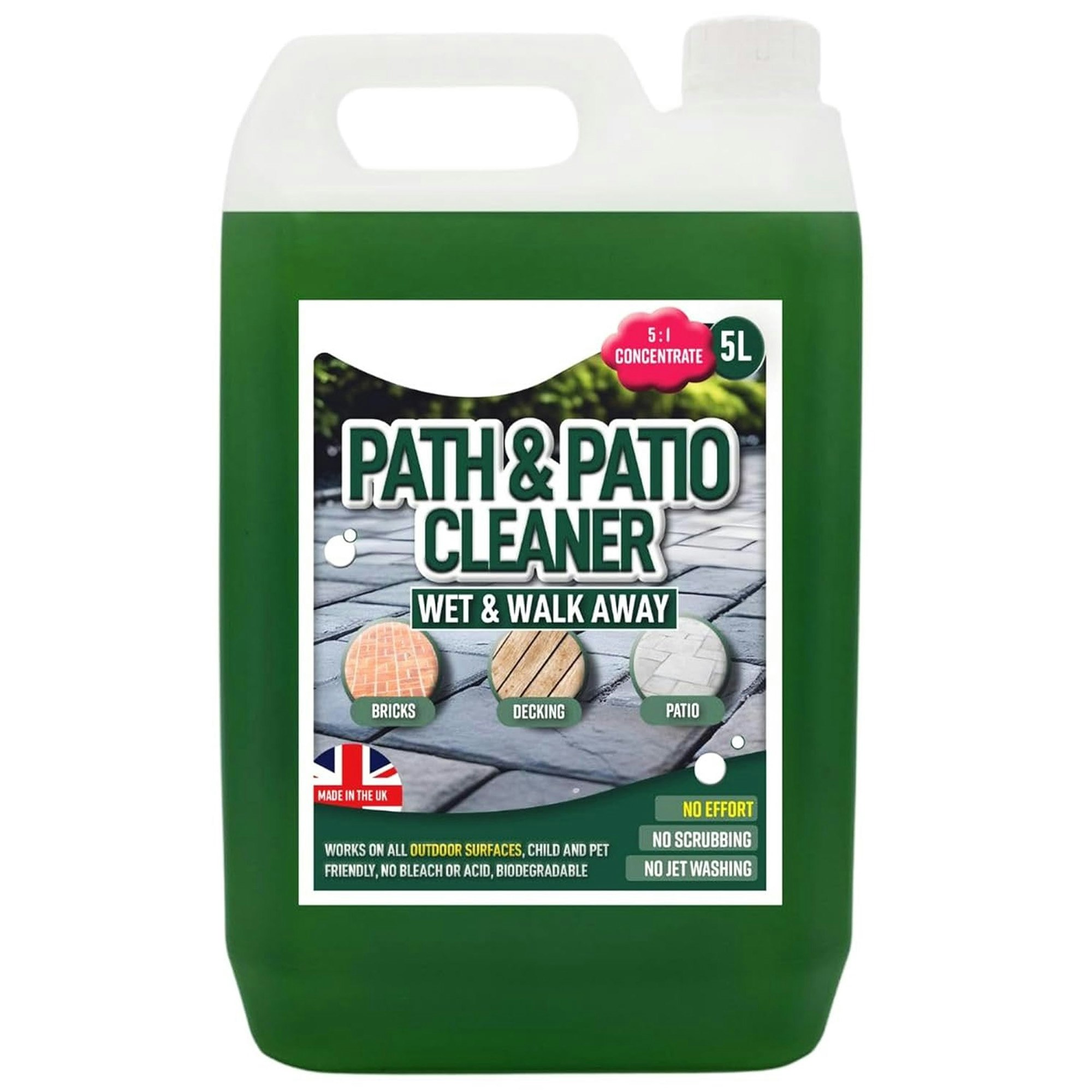 Storm Trading Group Green Path & Patio Cleaner Fluid Staining Remover Cleaning Solution - 1 X 5L