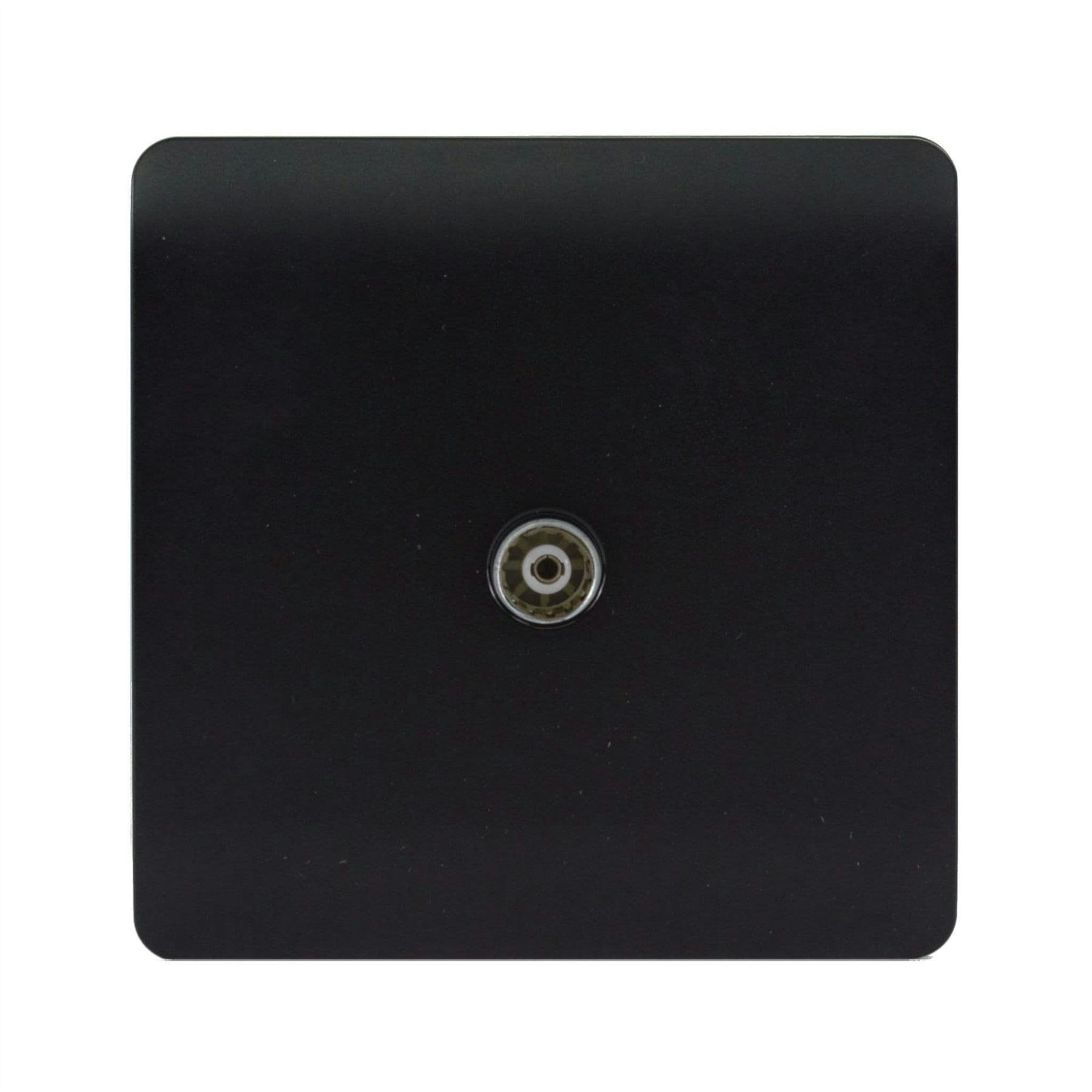 B&Q - Switch Matt Black 1 Gang Female Co-Axial Television SocketArt-Tvsmbk - Image 5