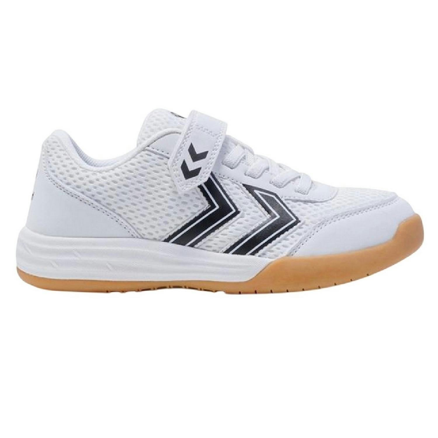 Hummel White/Black Kids Multiplay Flex Vc Flat Indoor Court Trainers - 12.5 Uk Child - 100% Mixed