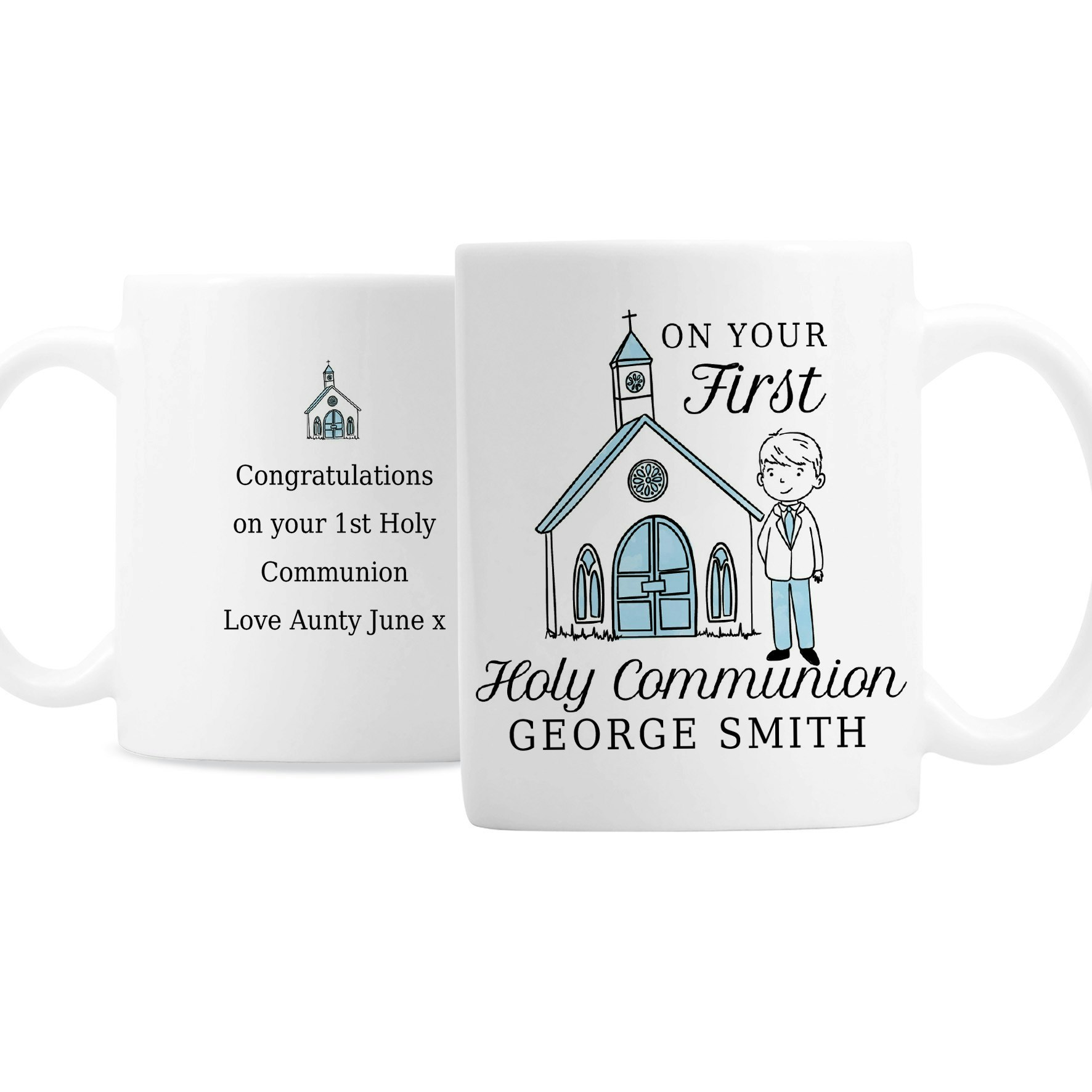 Personalised Memento Company Boys Personalised First Holy Communion Mug