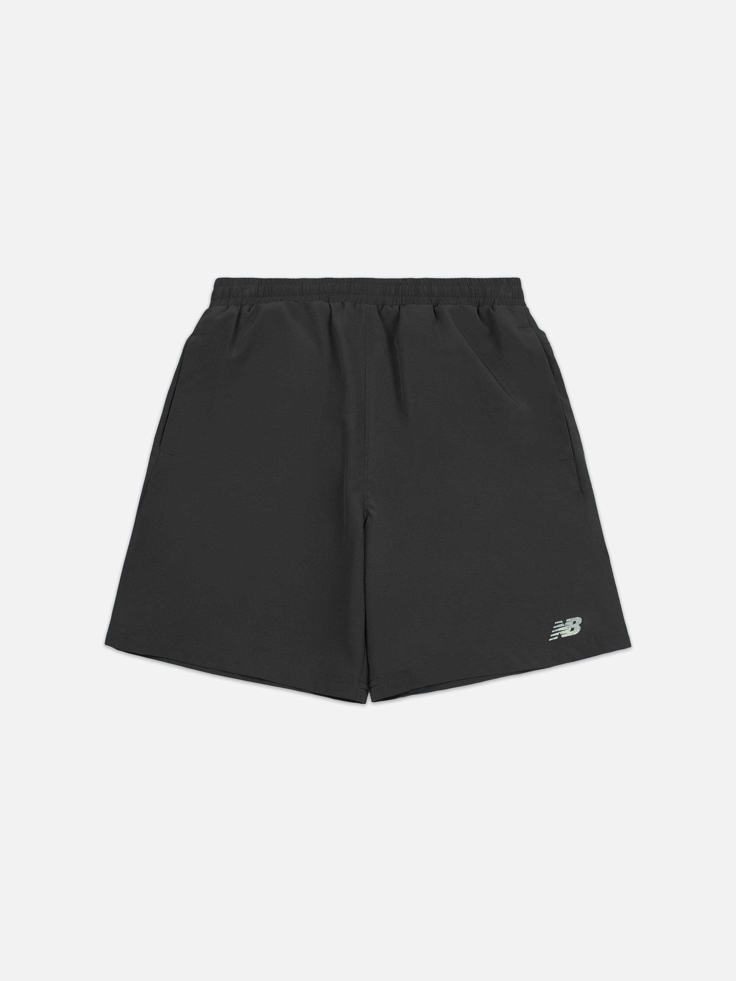 New Balance Boys Black Run Shorts In - 9 - 10 Yrs
