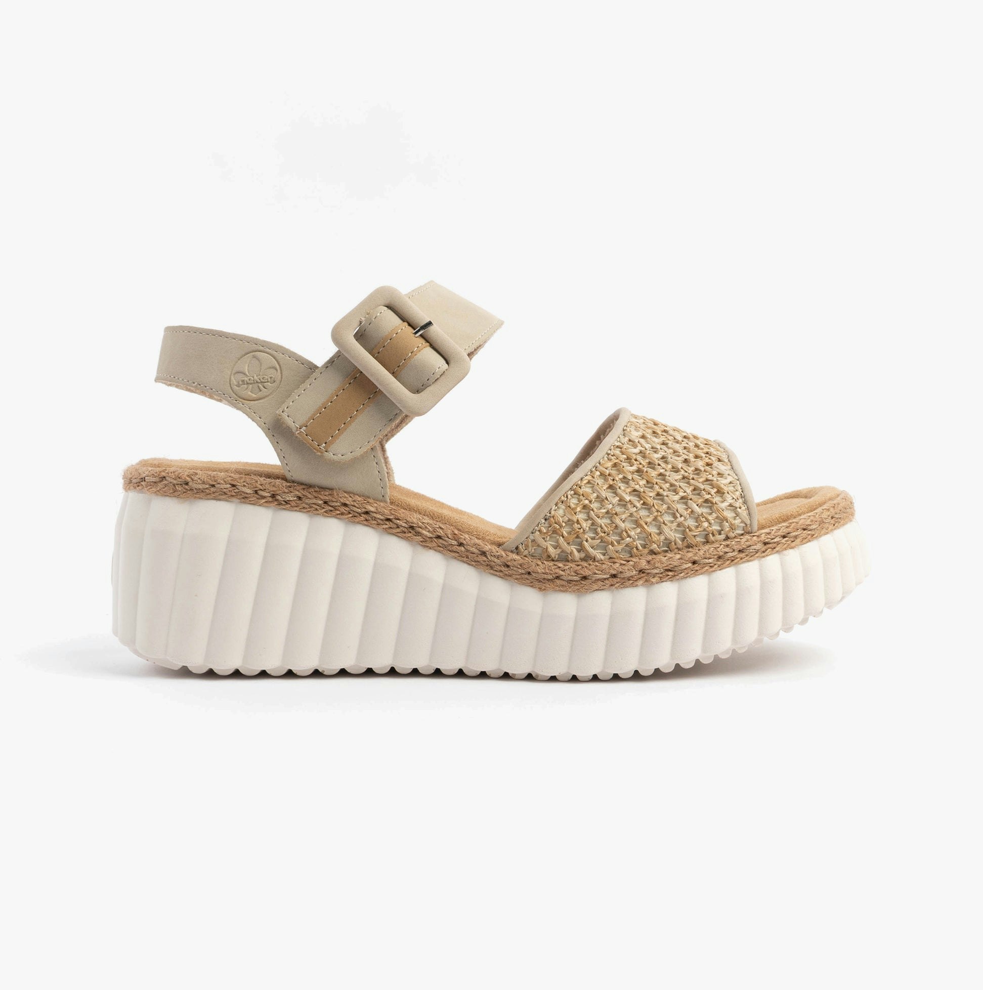 Rieker Women's Beige 69176-62 Sandals - Uk 7.5 / Eu 41