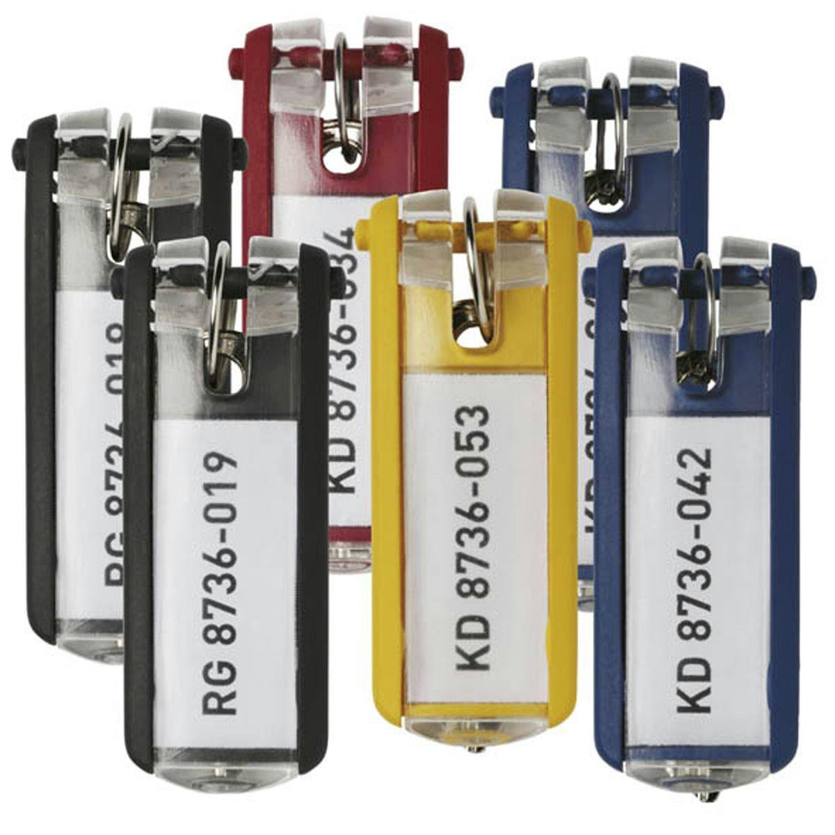 Rackhams Key Clips Organisational Label Hooks | 6 Pack | Assorted