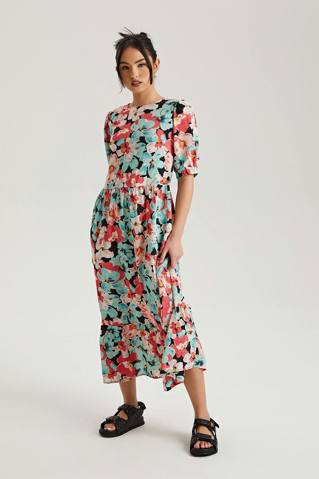 Urban Bliss Sol Floral Smock Dress - 10