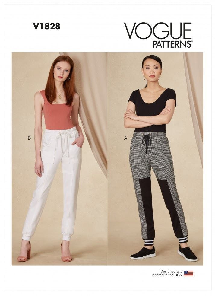 Vogue Women's Sewing Pattern 1828, Trousers For A (Xs-S-M-L-Xl-Xxl) - Easy - A (Xs-S-M-L-Xl-Xxl)