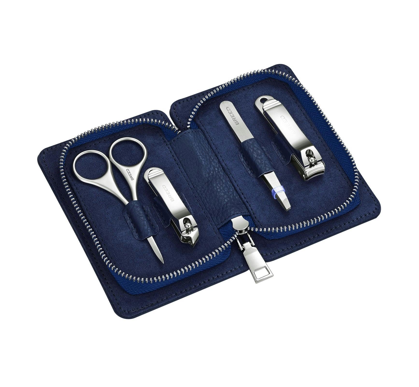 Breed Blue Sabre 4 Piece Surgical Steel Groom Kit