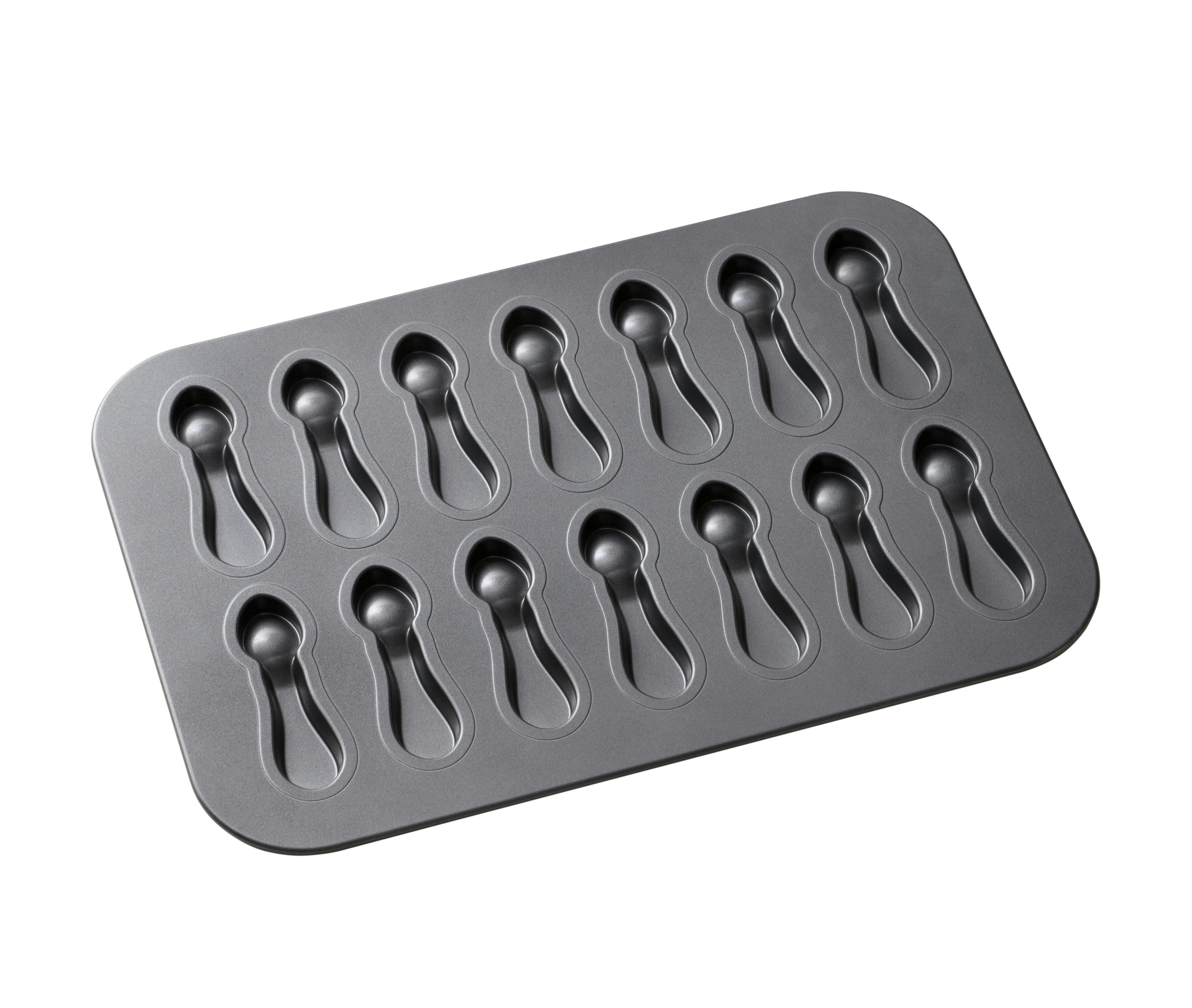 Rackhams Grey Non-Stick Cookie Spoon Dunker Pan - Carbon Steel - Baking Tray