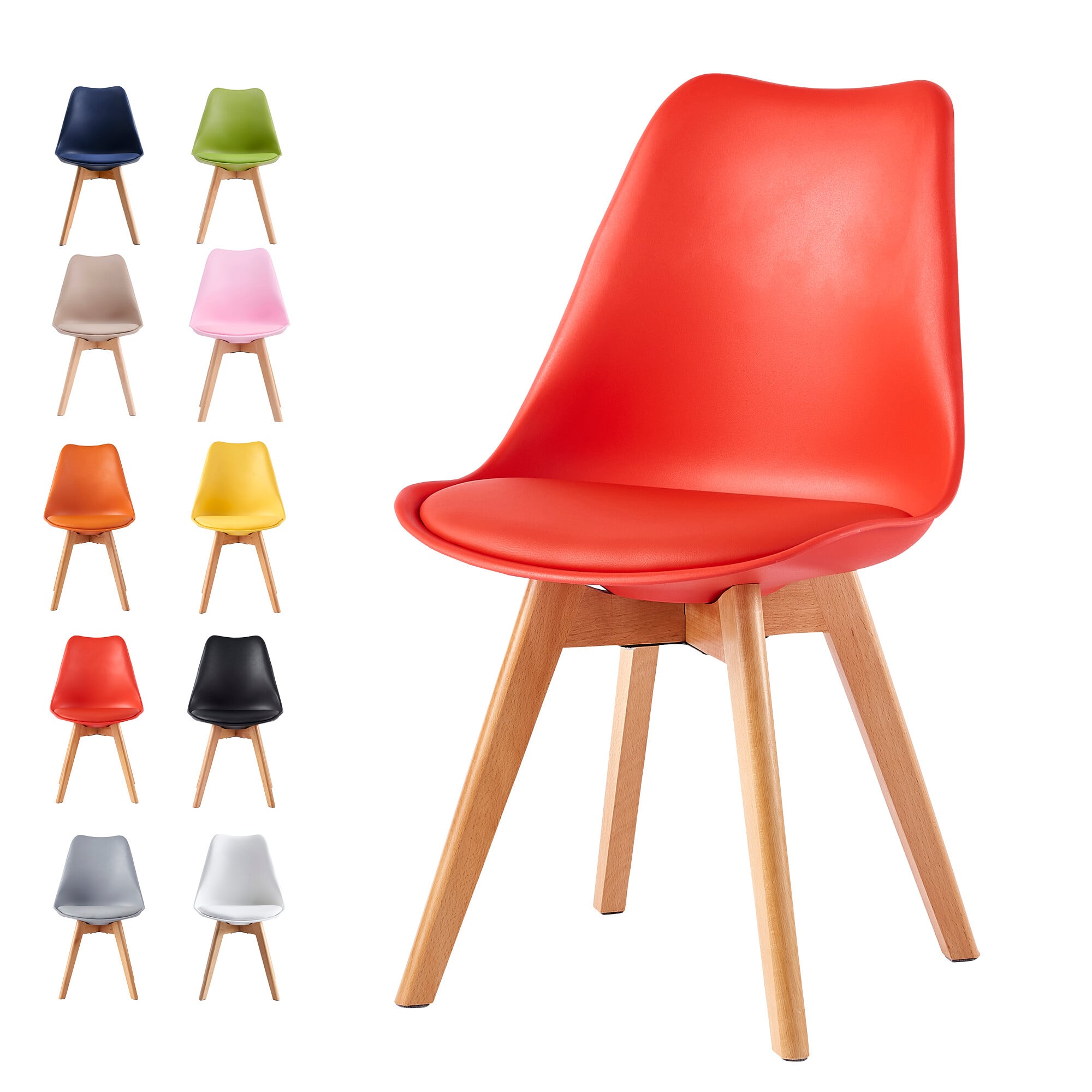 MCC Eva - Dining Chair - Red - Polypropylene - Image 4