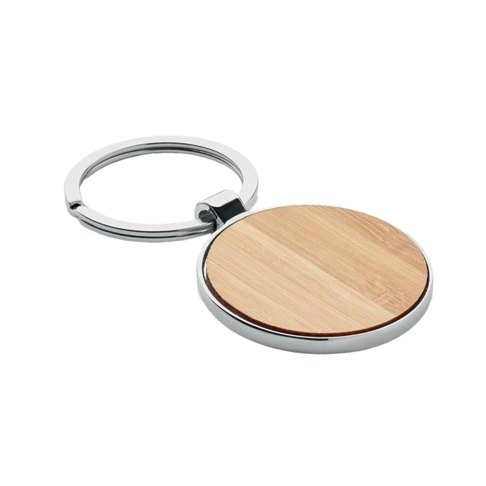 Midocean Ballarat Round Bamboo Keyring - Wood - One Size - Wood