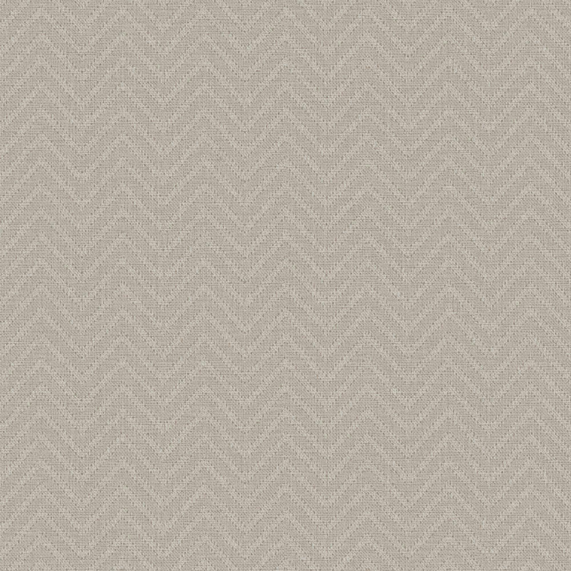 Rackhams Brown/Grey Herringbone Weave Wallpaper | Pebble