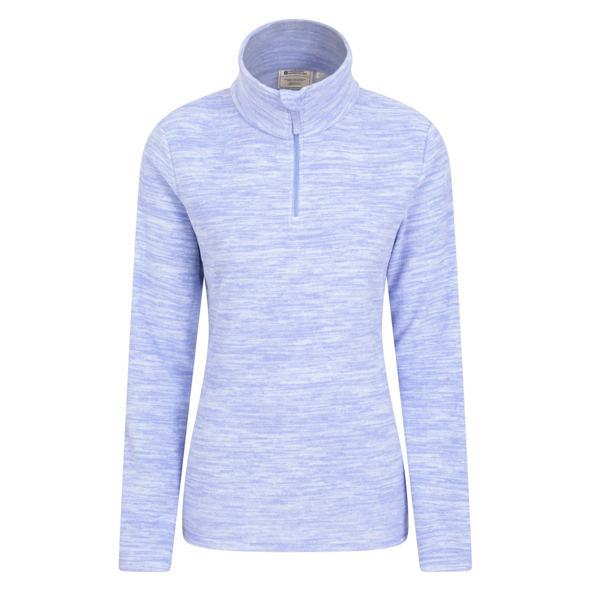 Mountain Warehouse Women's Lilac Snowdon Melange Fleece Top - 12 Uk - 100% Polyester