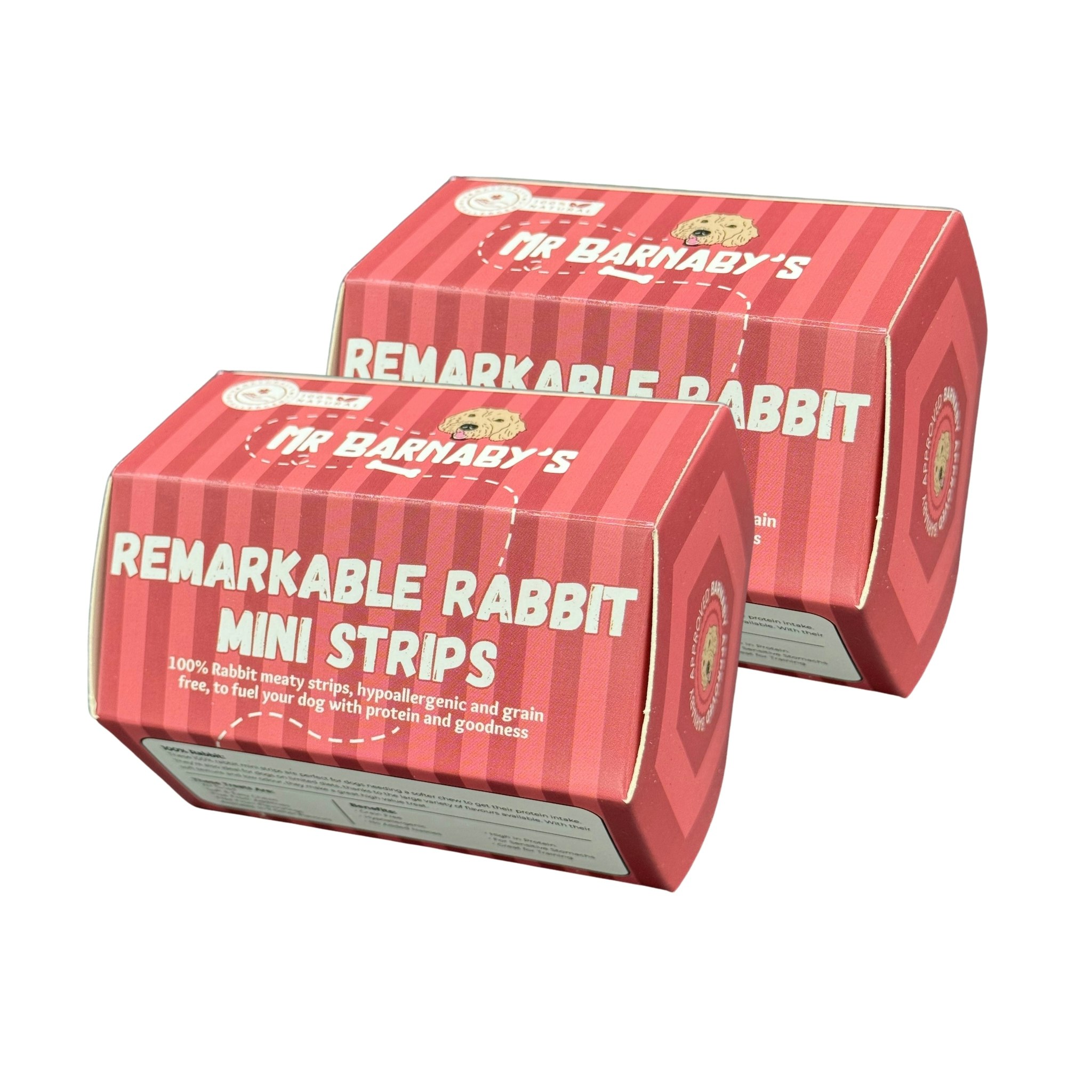 Mr Barnaby’s Grain Mr Barnaby's Remarkable Rabbit Mini Strips Dog Treats (Pack Of 2) - Pack Of 2