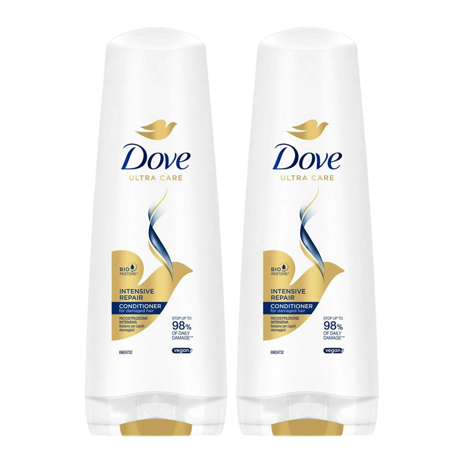 Dove Ultra Care Conditioner - Intensive Repair 2X350 Ml, Bio Restore Technology
