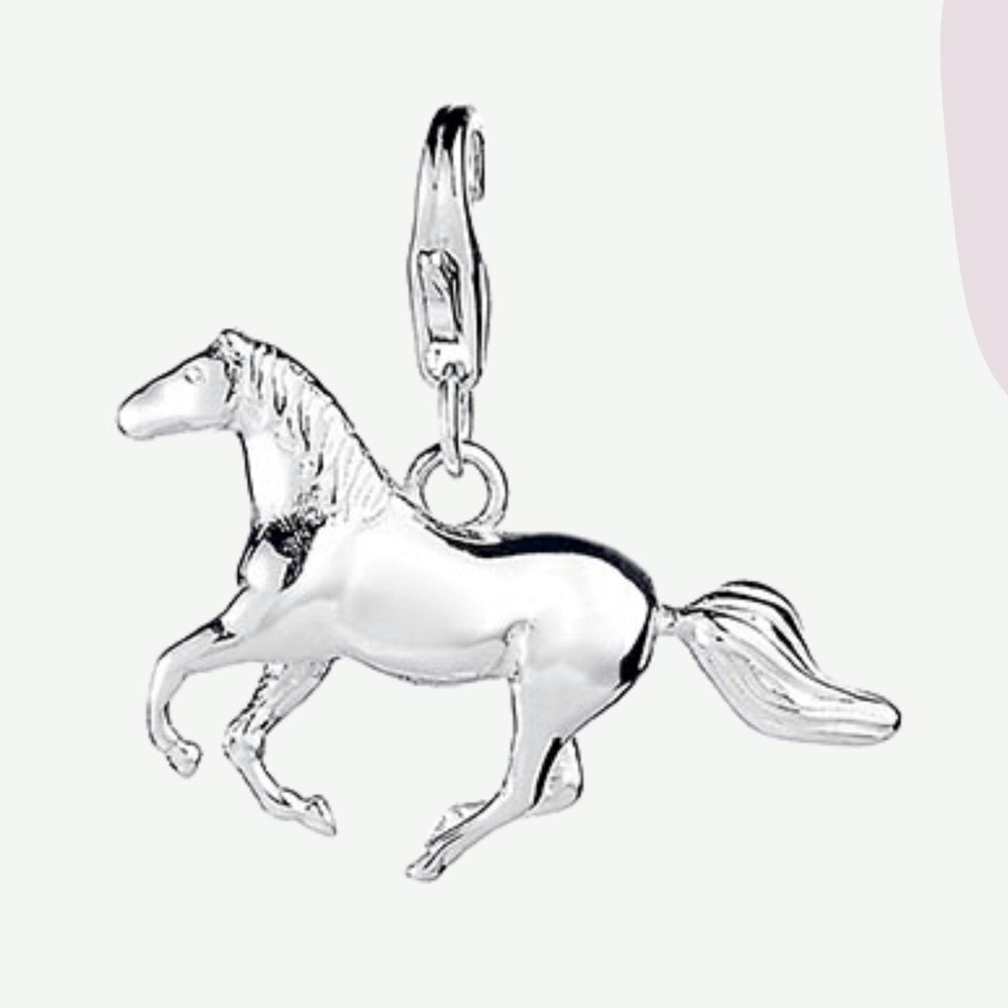 Mylee London Silver Horse Charm - No - Clip On Charm