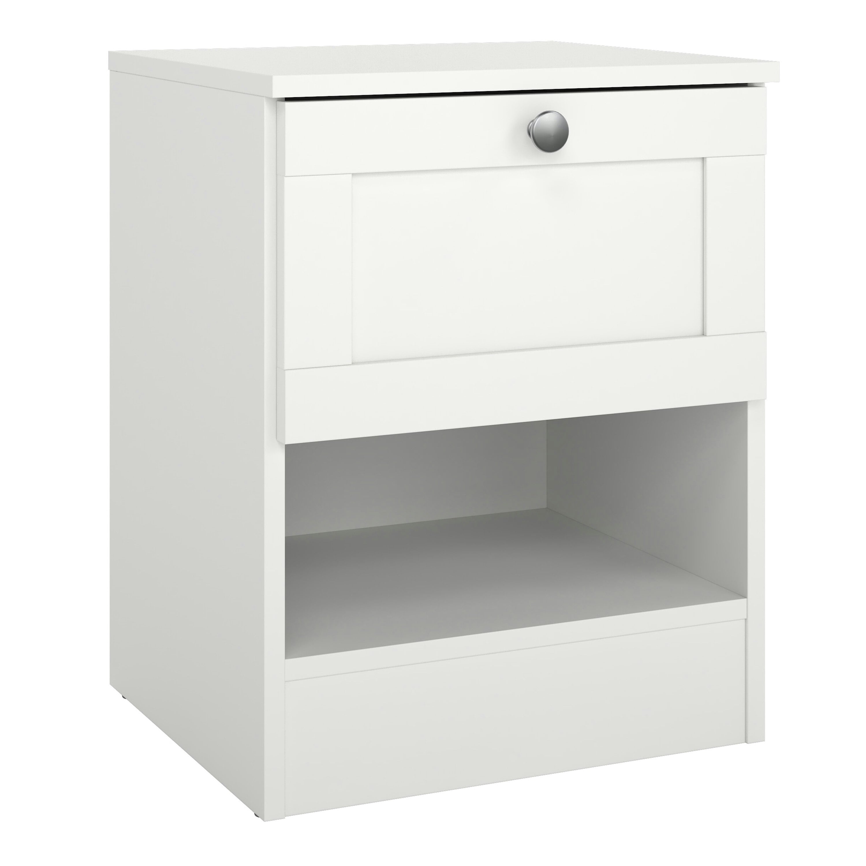 Furniture To Go White Brande Nightstand With1 Frame Drawer In - Manufactured Wood - 1