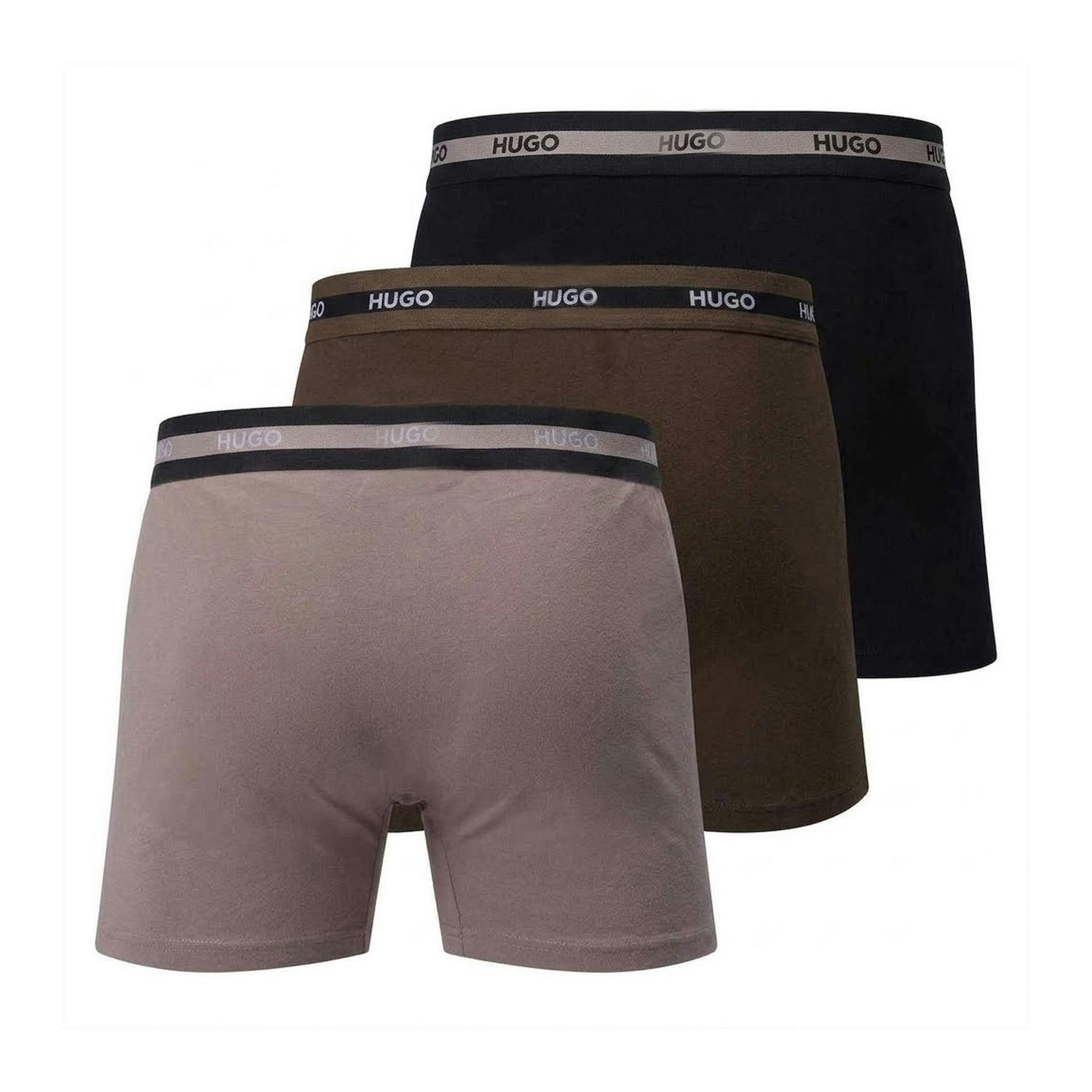 Hugo Men's Organic Cotton Boxer Shorts (Pack Of 3) - Multicoloured - S - Multicoloured - 95% Organic Cotton/5% Elastane
