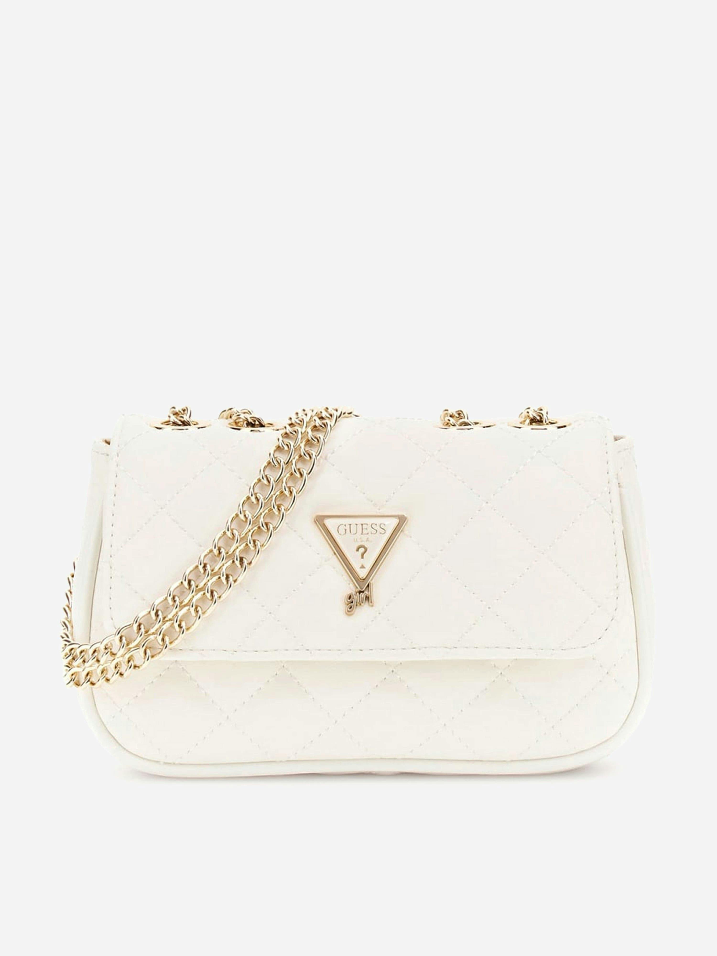 Guess Girls Ivory Mini Convertible Crossbody Bag In (18.5Cm) - One Size