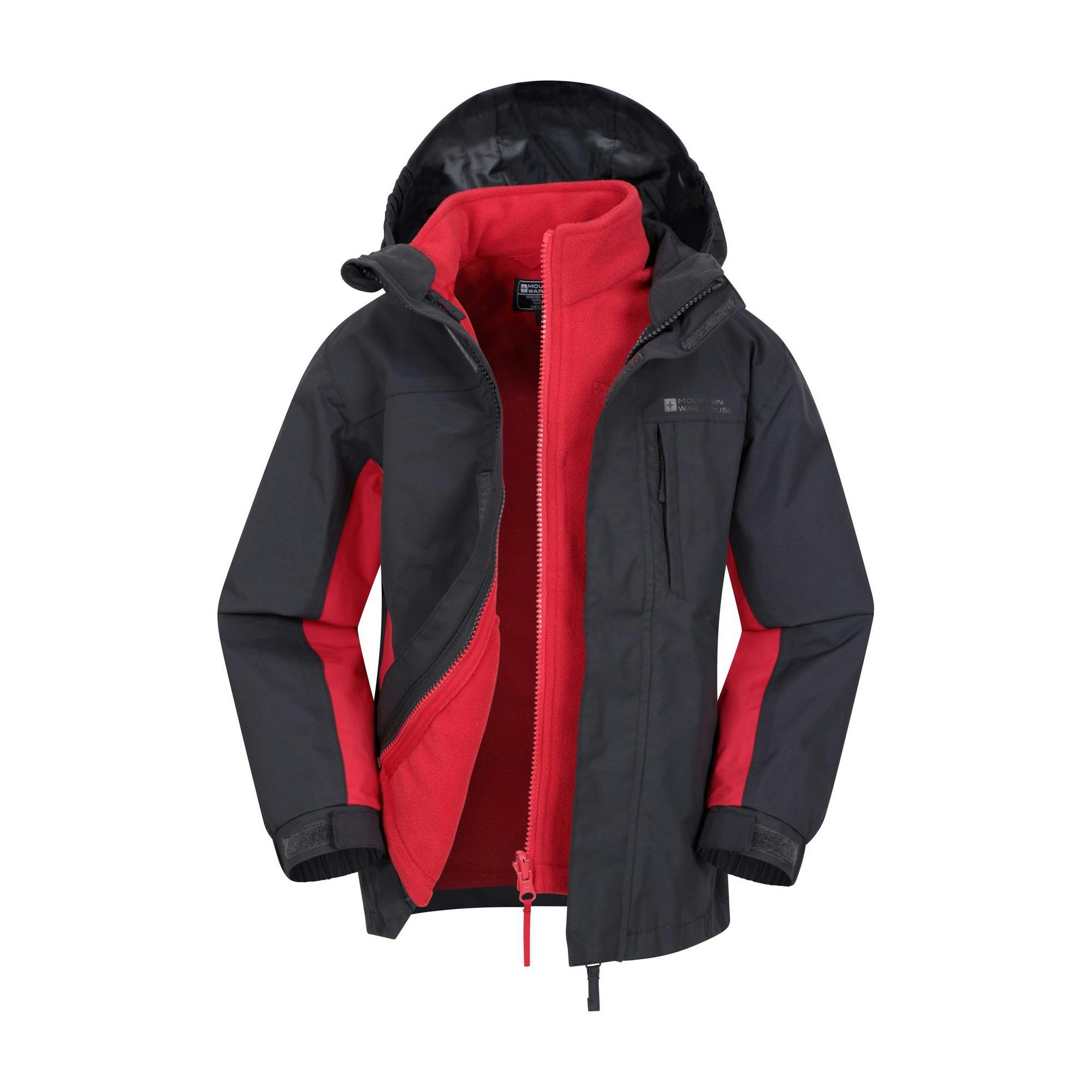 Mountain Warehouse Grey Childrens/Kids Cannonball 3 In 1 Waterproof Jacket - 2-3 Years - 100% Nylon