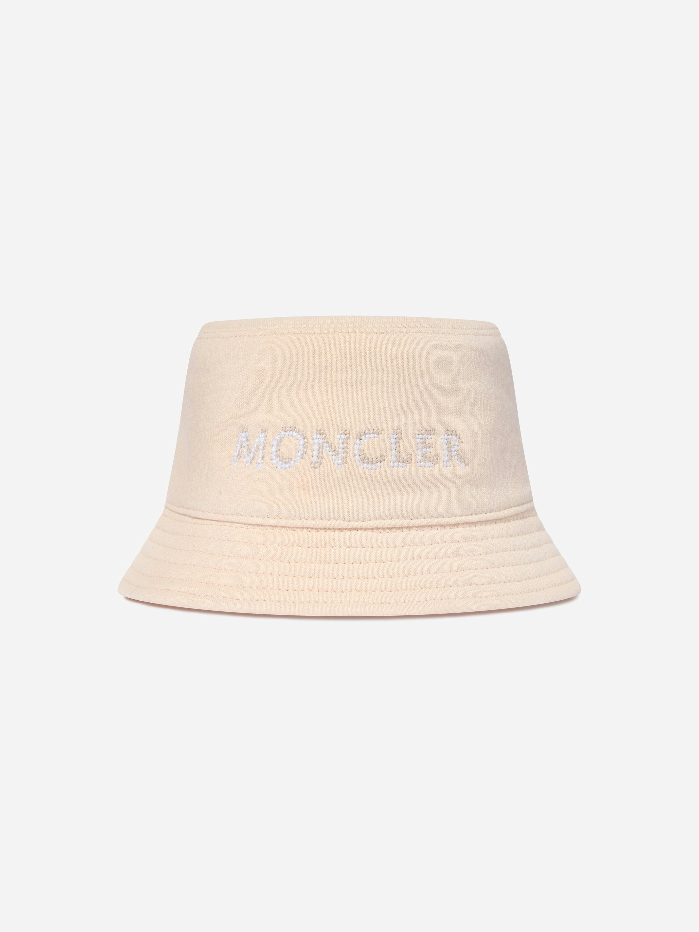 Moncler Enfant Girls Ivory Logo Bucket Hat In - 4 - 6 Yrs